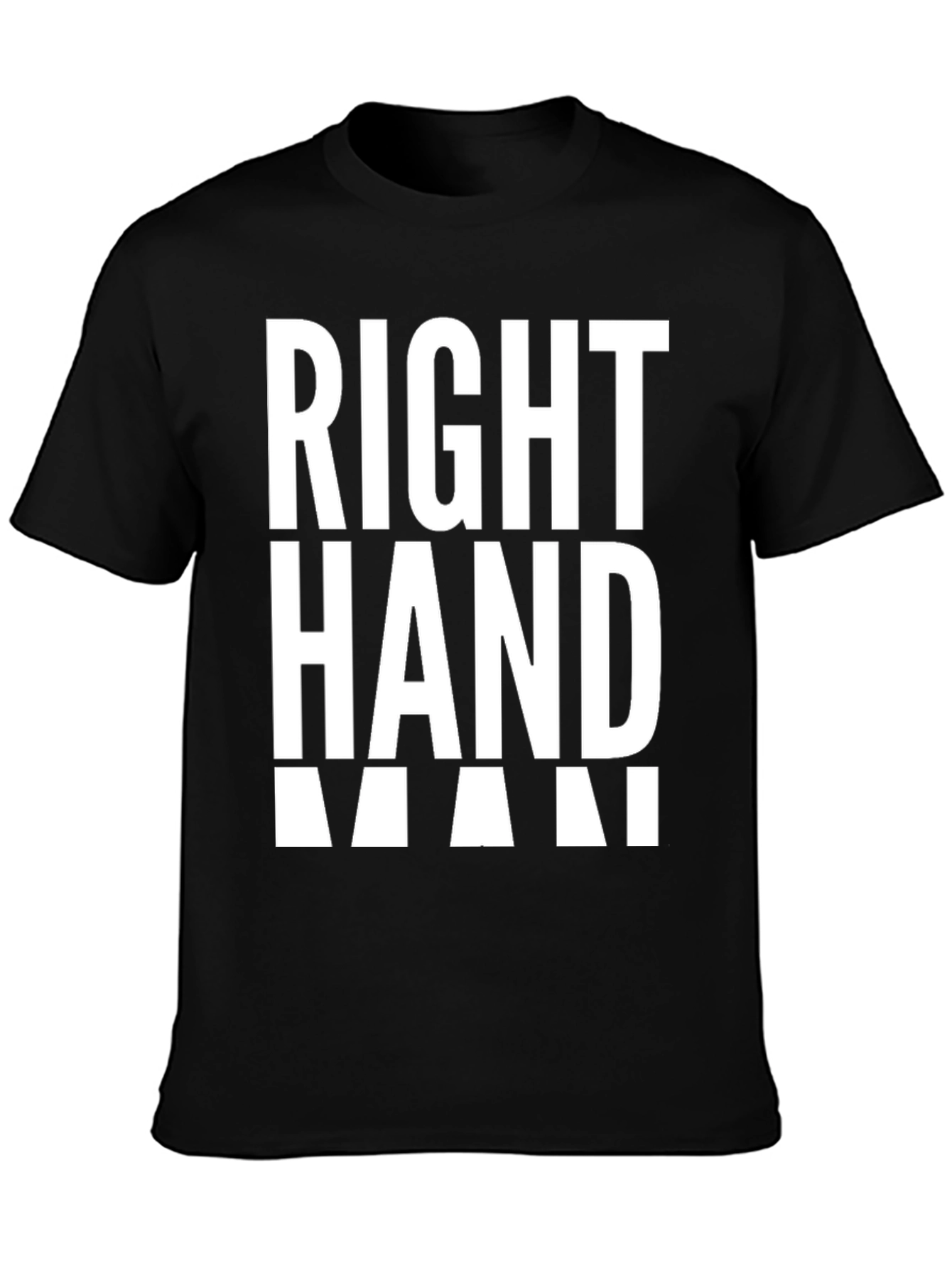 Black Right Hand Man Graphic Tee - Black Cotton Blend view 3