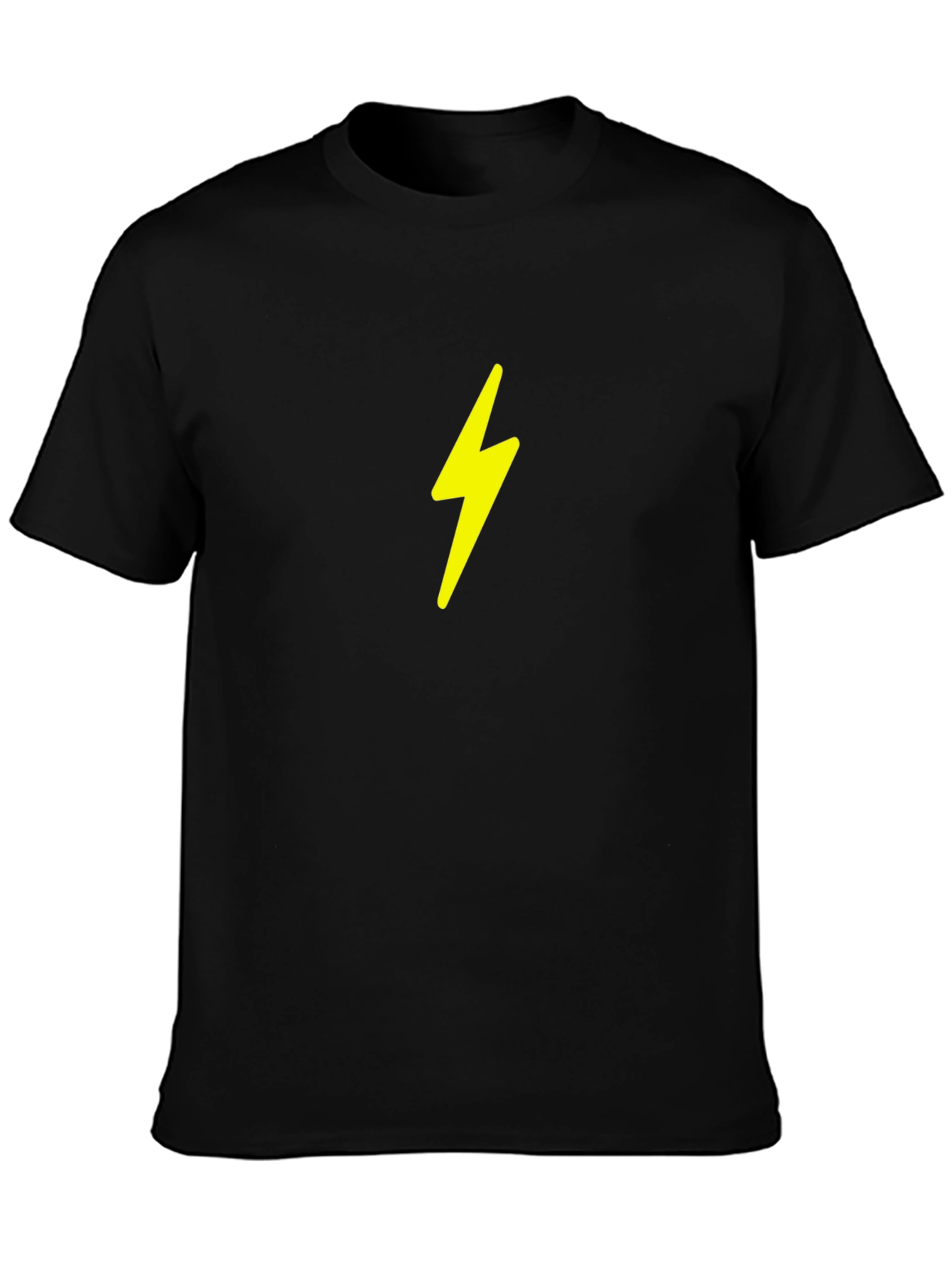 Black Black Tee with Lightning Bolt Graphic view 3