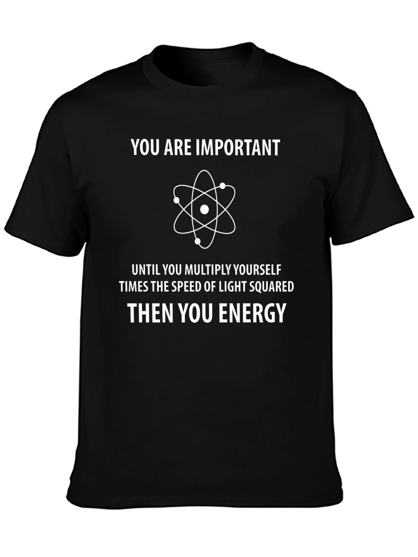 Black Funny Physics T-Shirt - You Are Important view 3