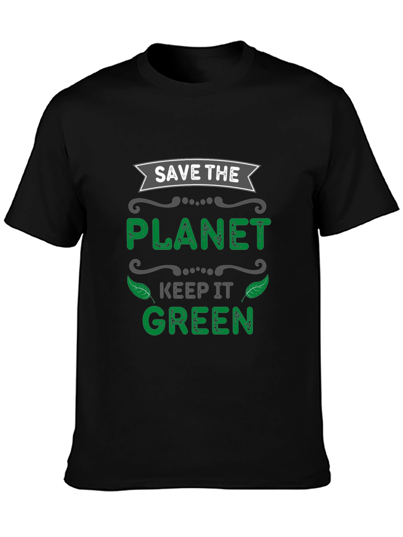 Black Eco-Friendly Save the Planet Graphic Tee view 3