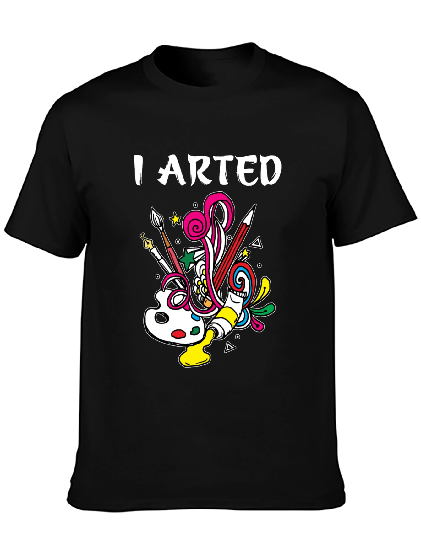 Black I Arted T-Shirt - Creative Design view 3