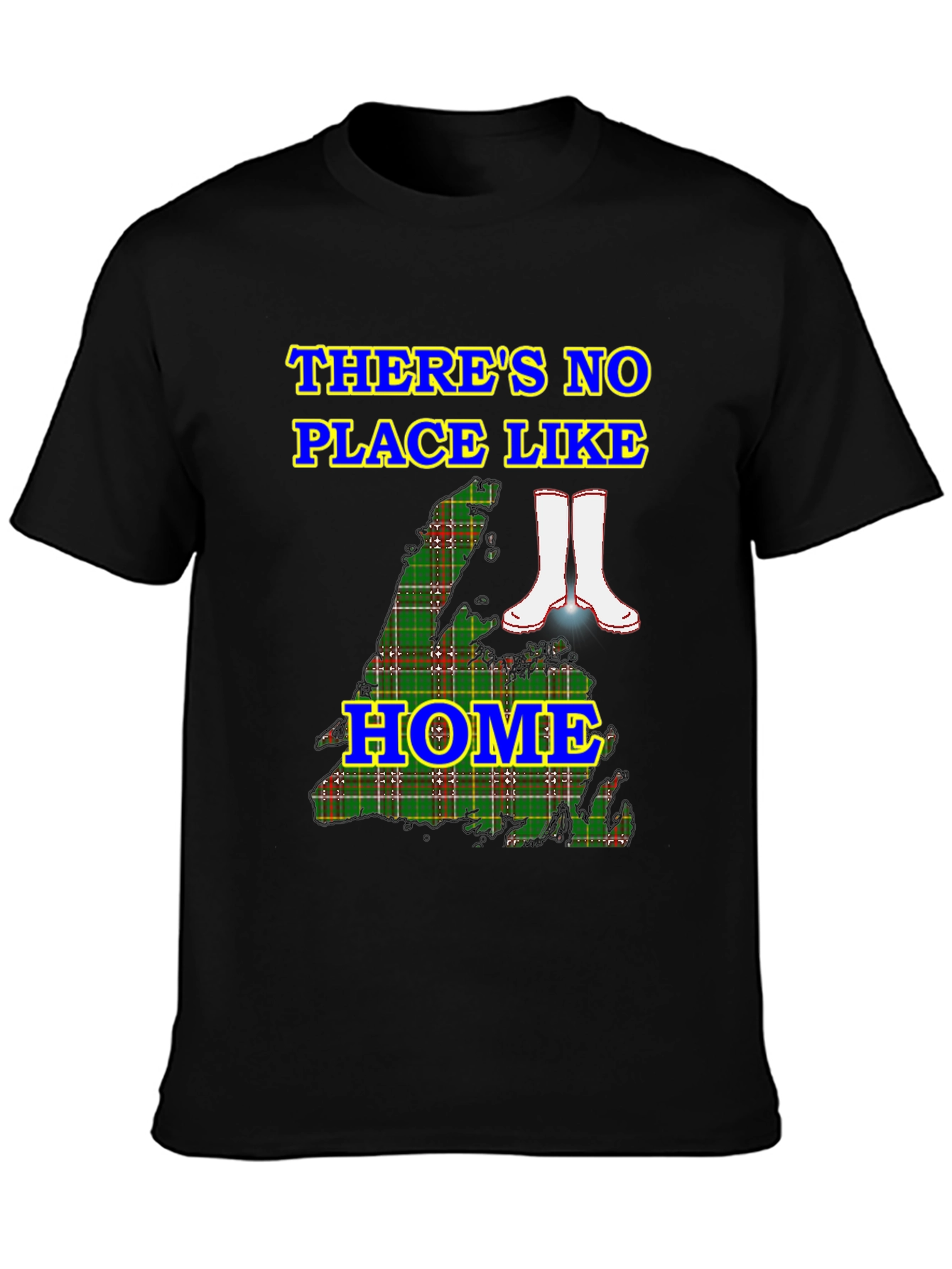 Black There's No Place Like Home T-Shirt view 3