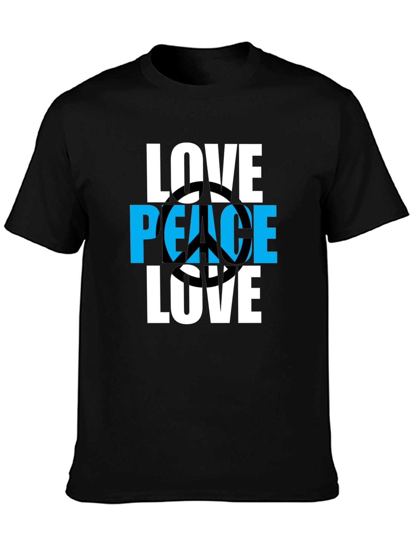 Black Love Peace T-Shirt - Stylish Graphic Tee view 3