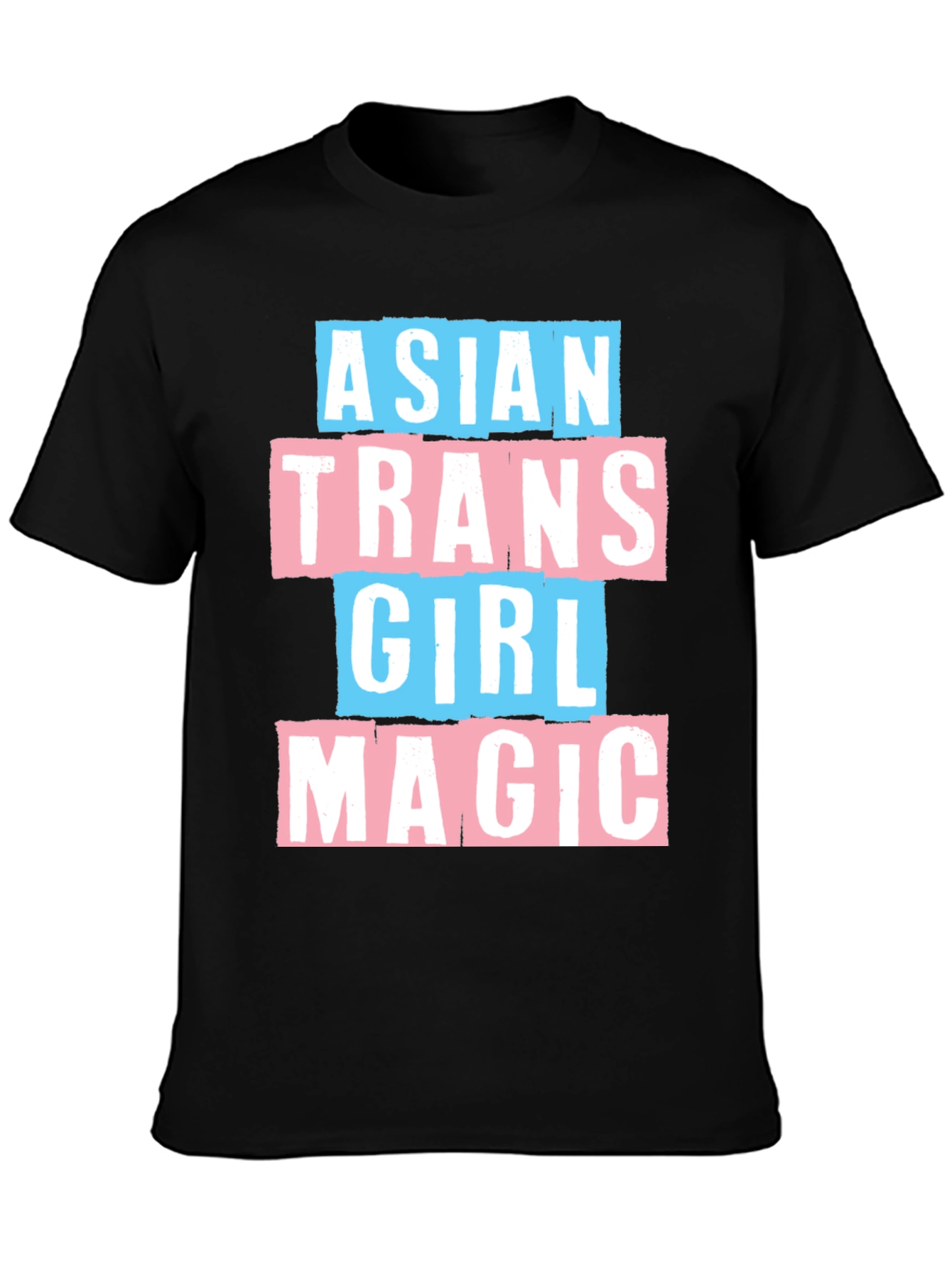 Black Asian Trans Girl Magic Tee view 3