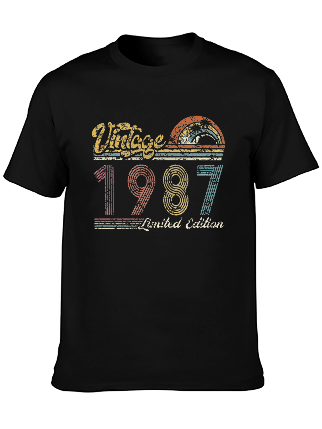 Black Vintage 1987 Limited Edition Graphic T-Shirt view 3
