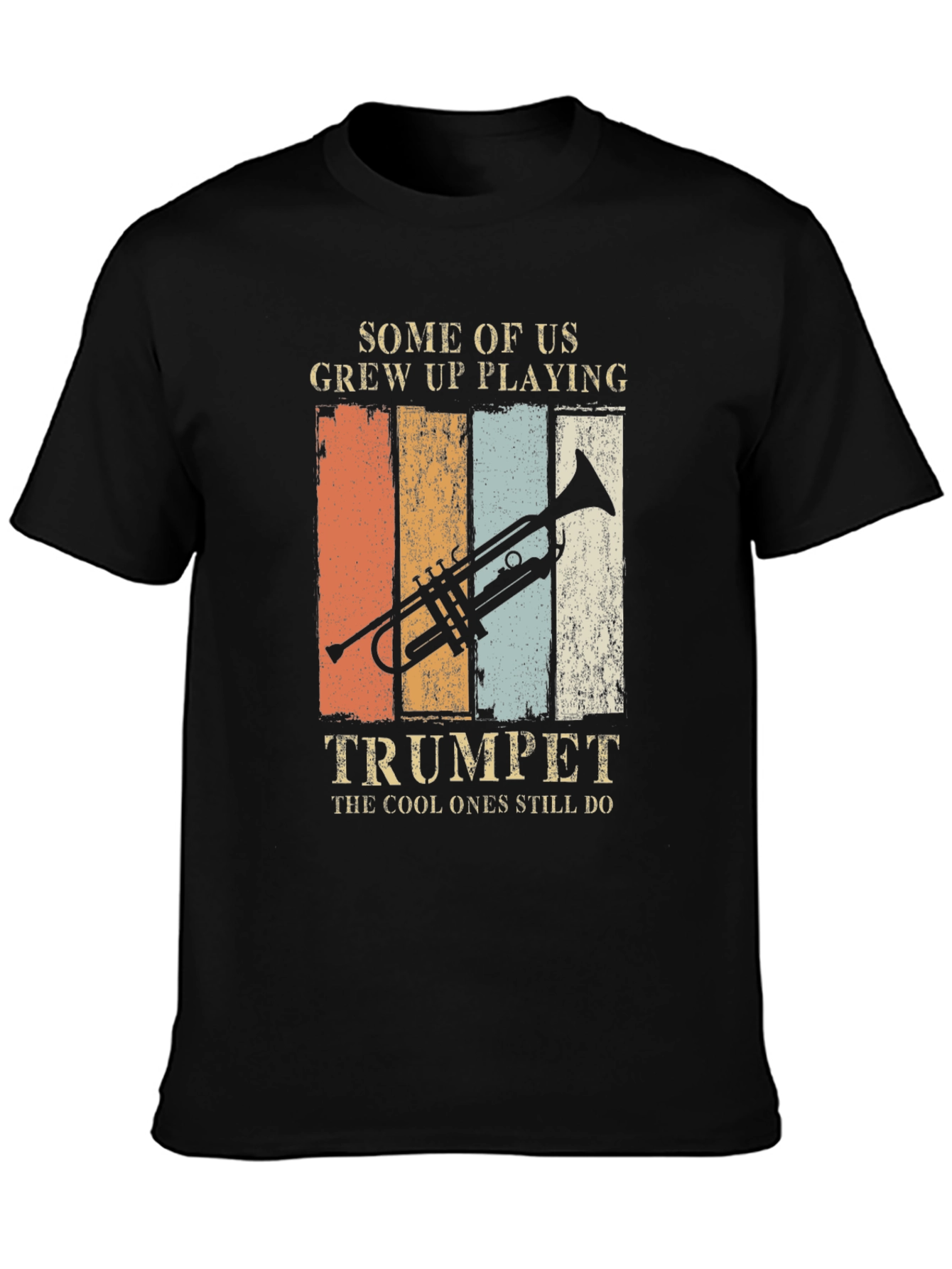 Black Trumpet Player T-Shirt - Cool Ones Still Do! view 3