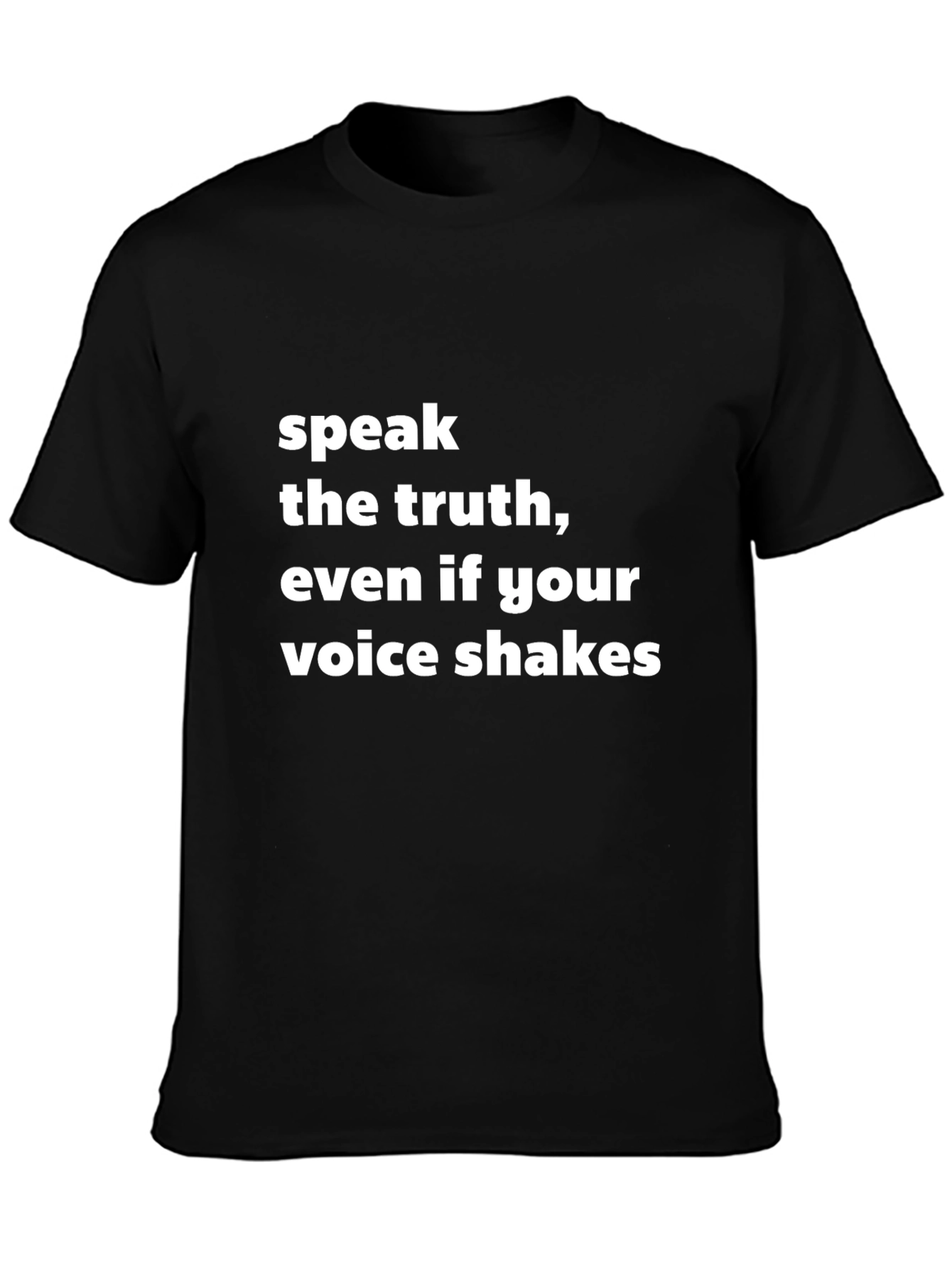 Black Truth Speak Tee - Motivational Black T-Shirt view 3
