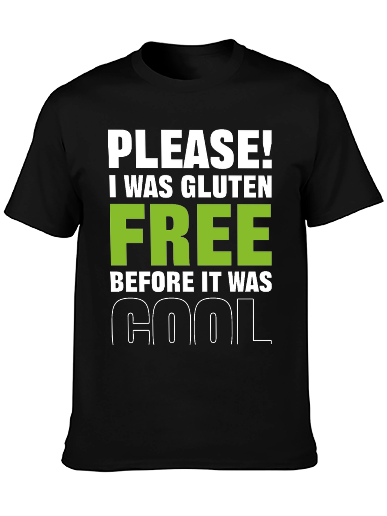 Black Gluten Free Before It Was Cool T-Shirt view 3