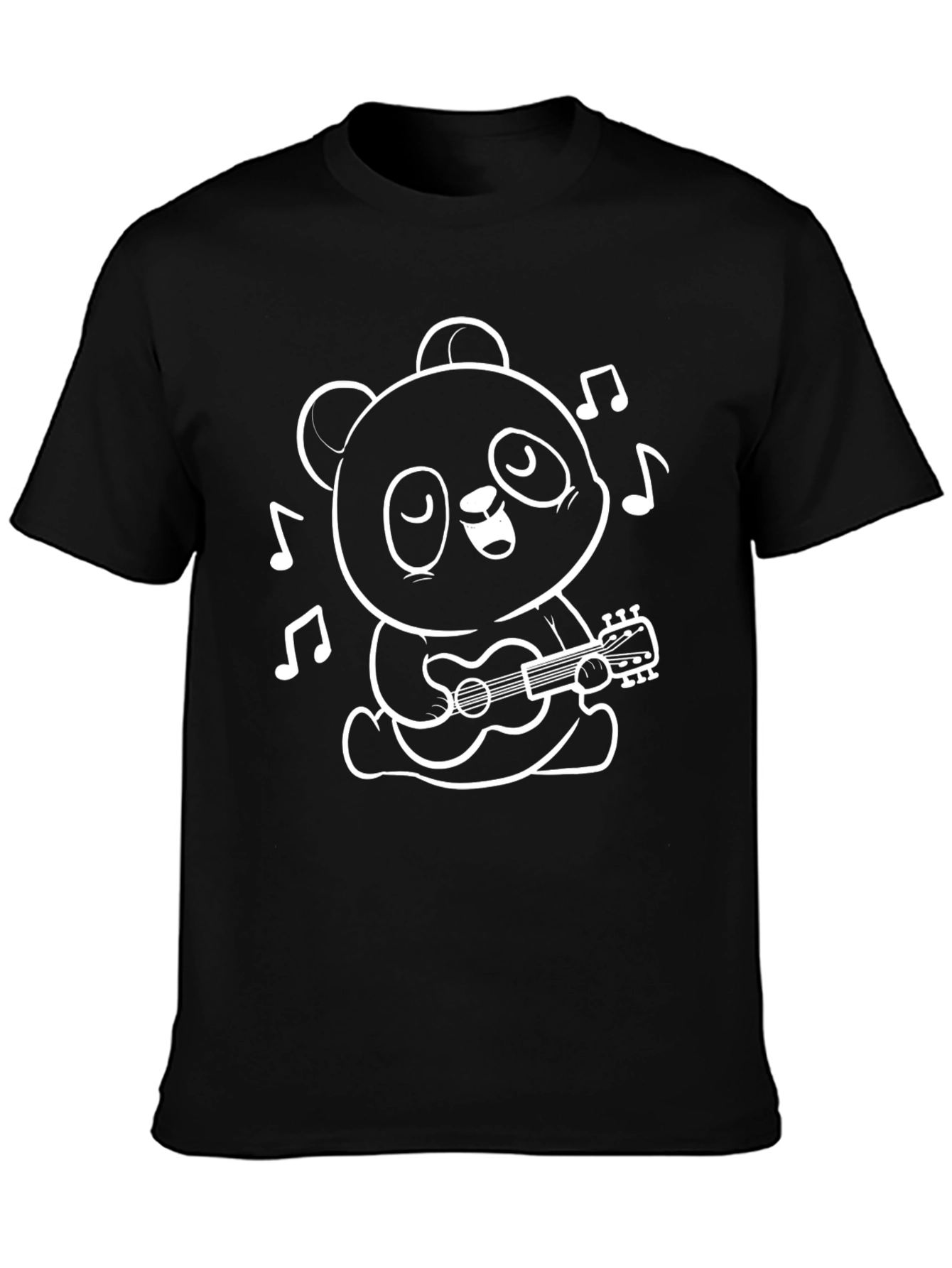 Black Panda Guitarist T-Shirt - Playful Music Tee view 3