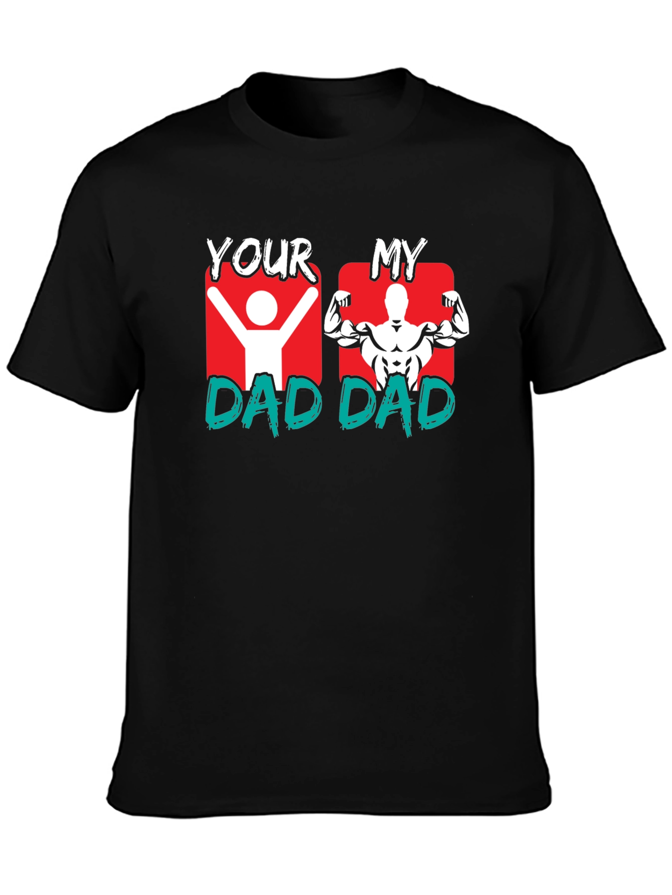 Black Your Dad vs. My Dad Graphic T-Shirt view 3