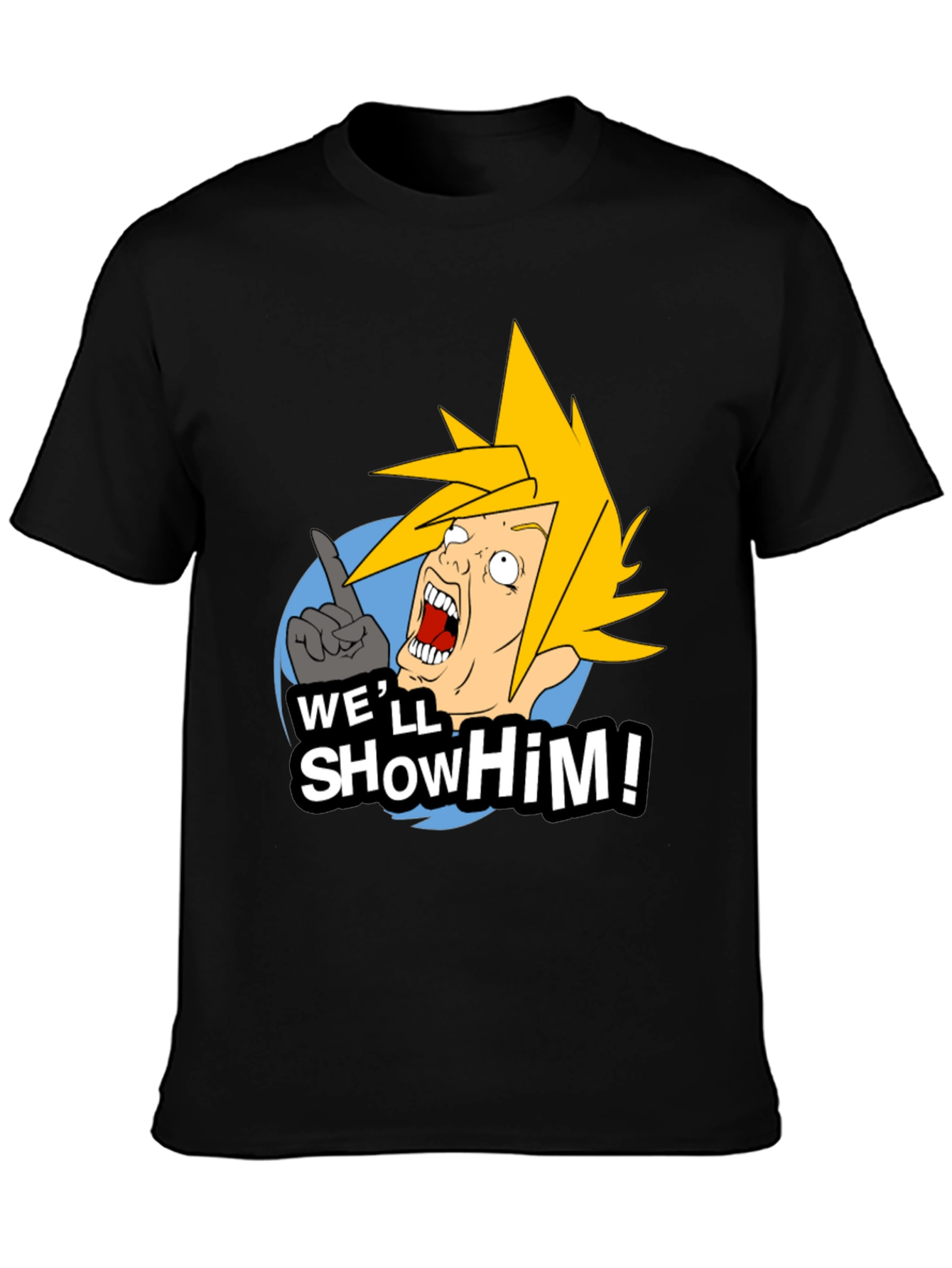 Black Funny Video Game T-Shirt - We'll Show Him! view 3
