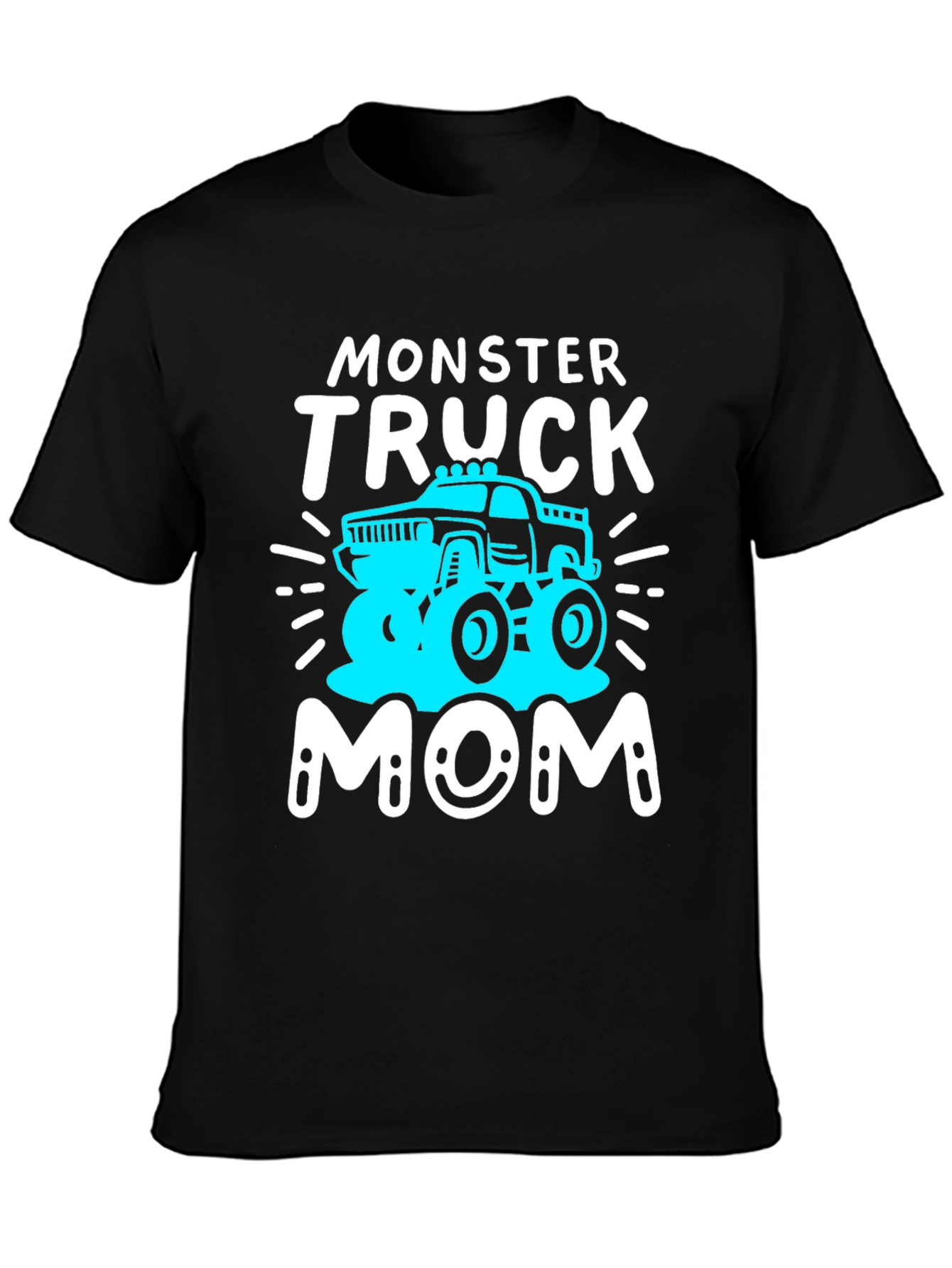 Black Monster Truck Mom T-Shirt view 3