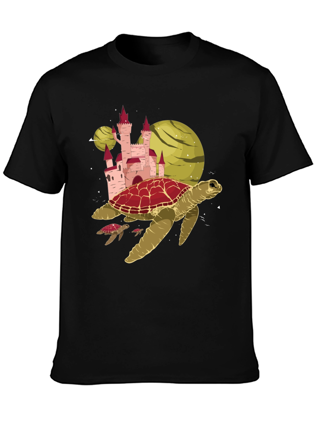 Black Turtle Planet Castle Black Tee view 3