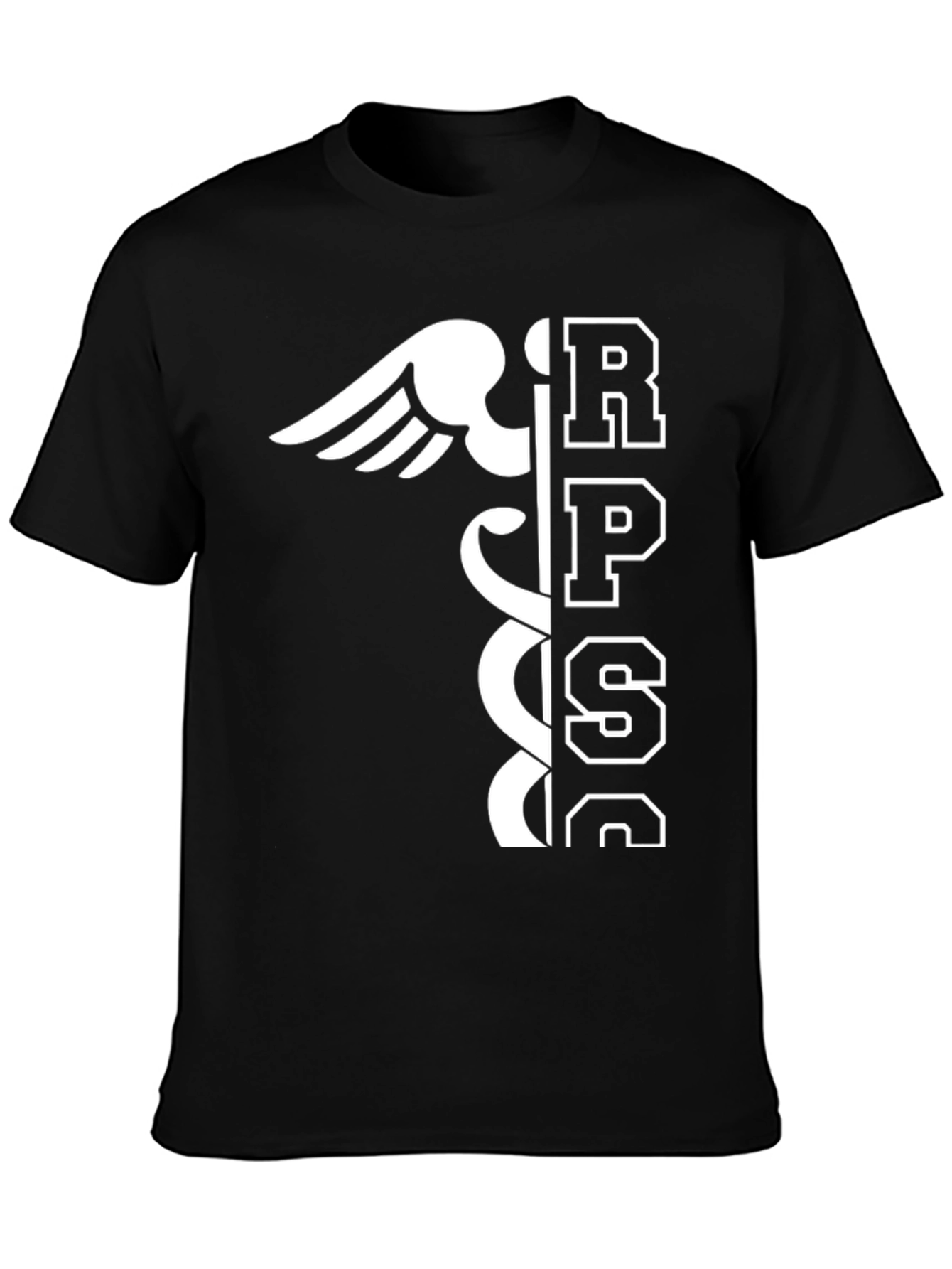 Black RPSC Caduceus Black T-Shirt view 3