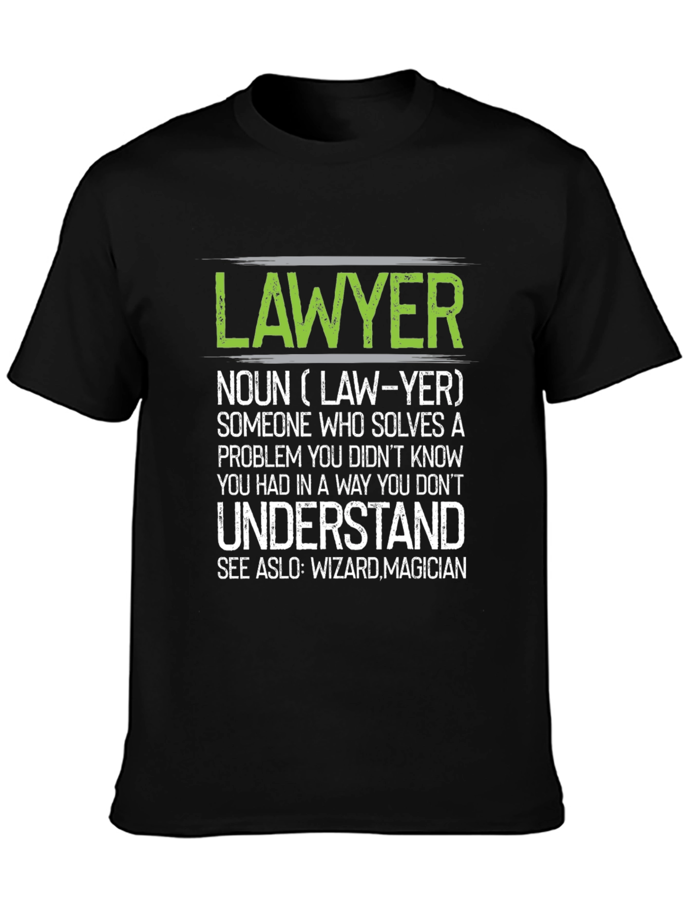 Black Lawyer Definition Graphic T-Shirt view 3