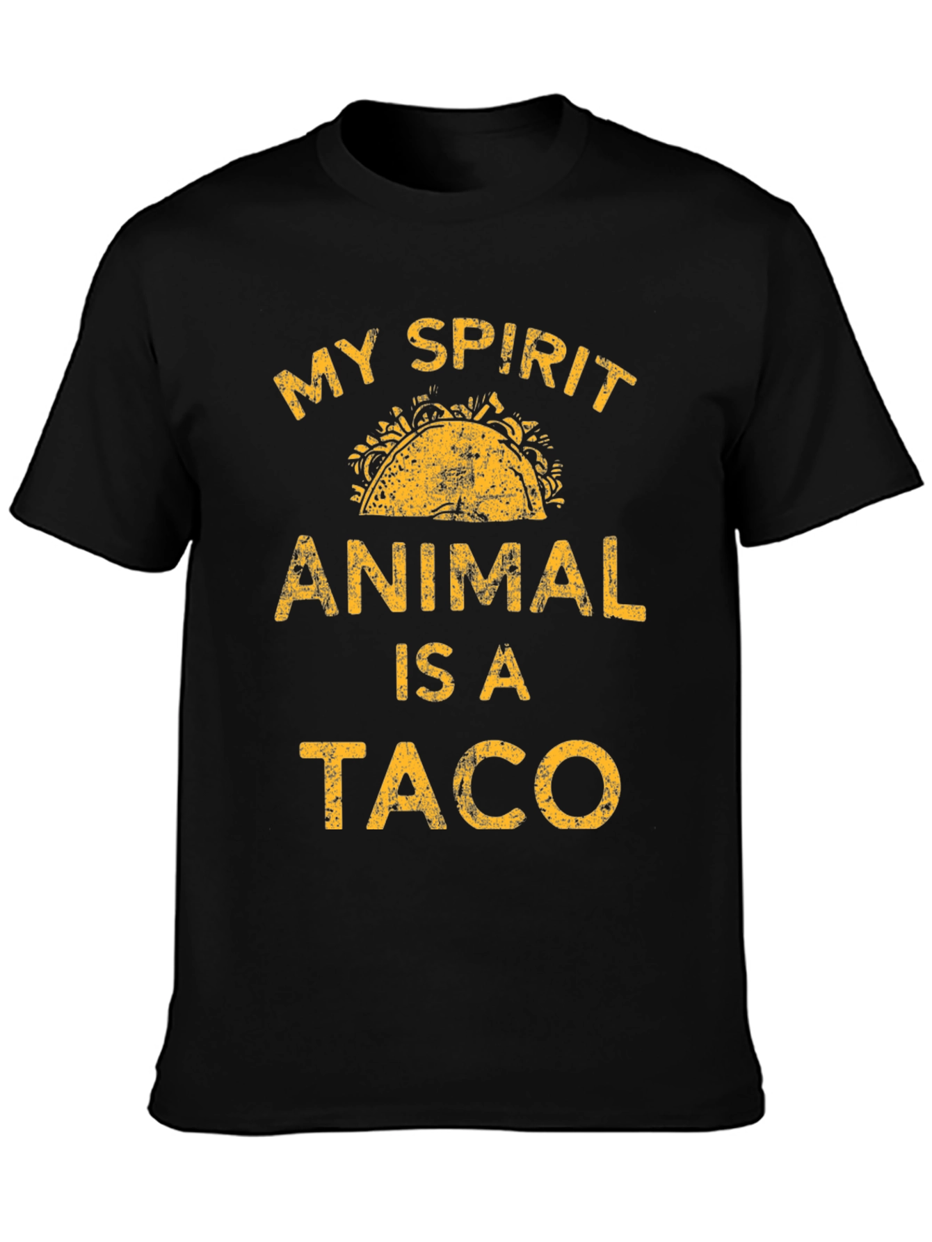 Black My Spirit Animal Is A Taco Graphic T-Shirt view 3