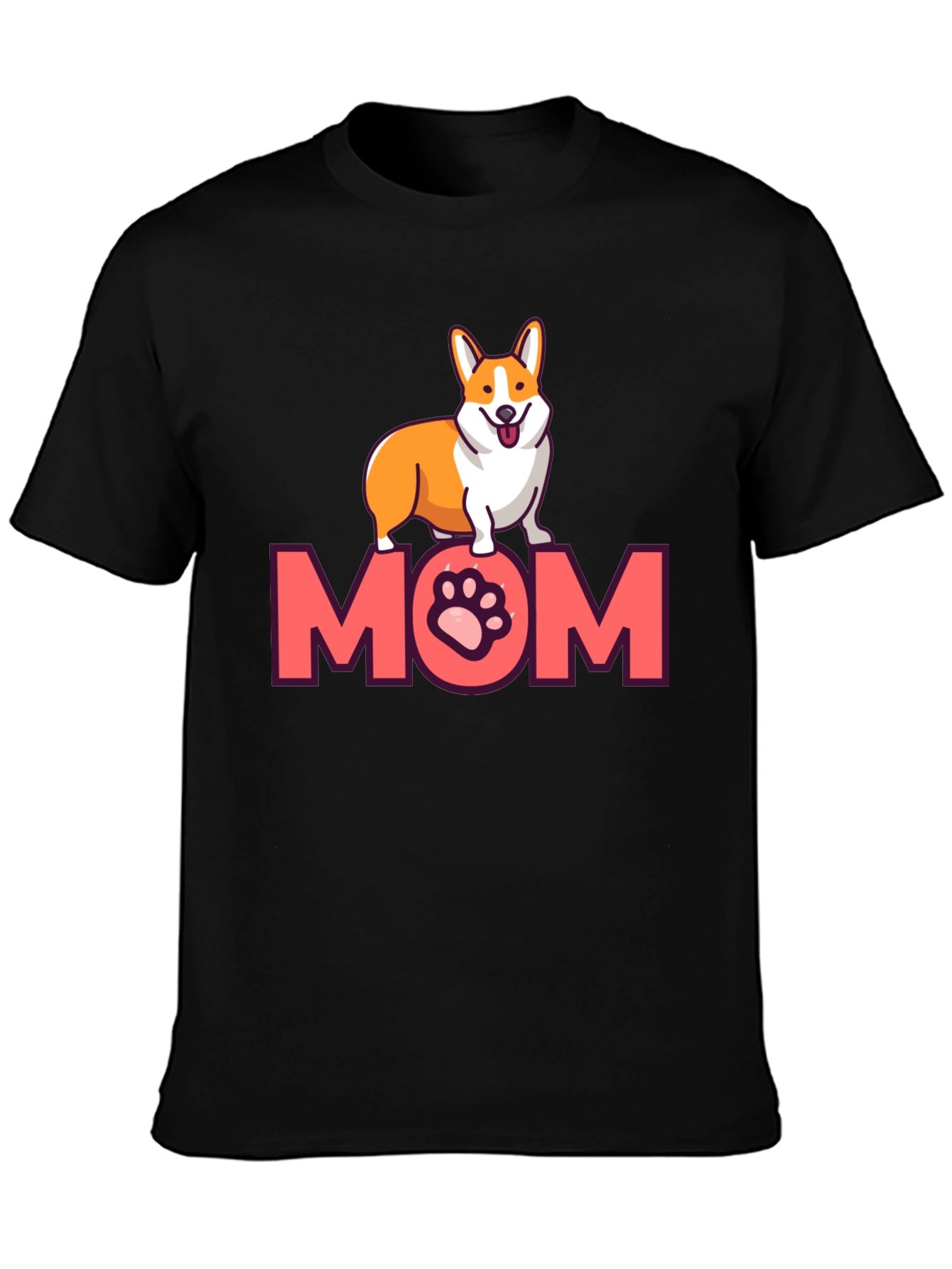 Black Corgi Mom T-Shirt - Cute Dog Lover Tee view 3