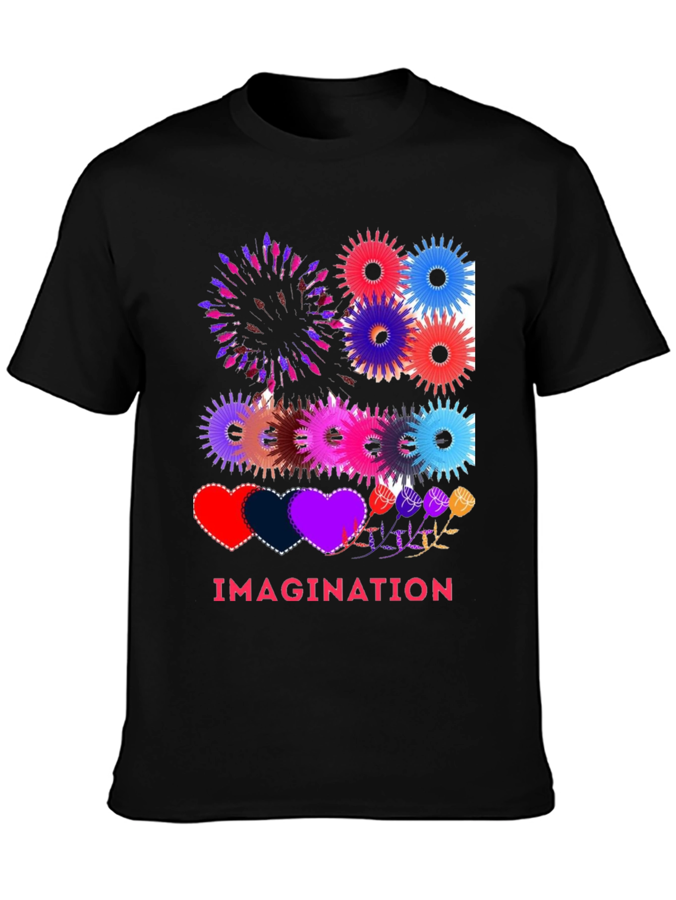 Black Imagination Graphic T-Shirt view 3