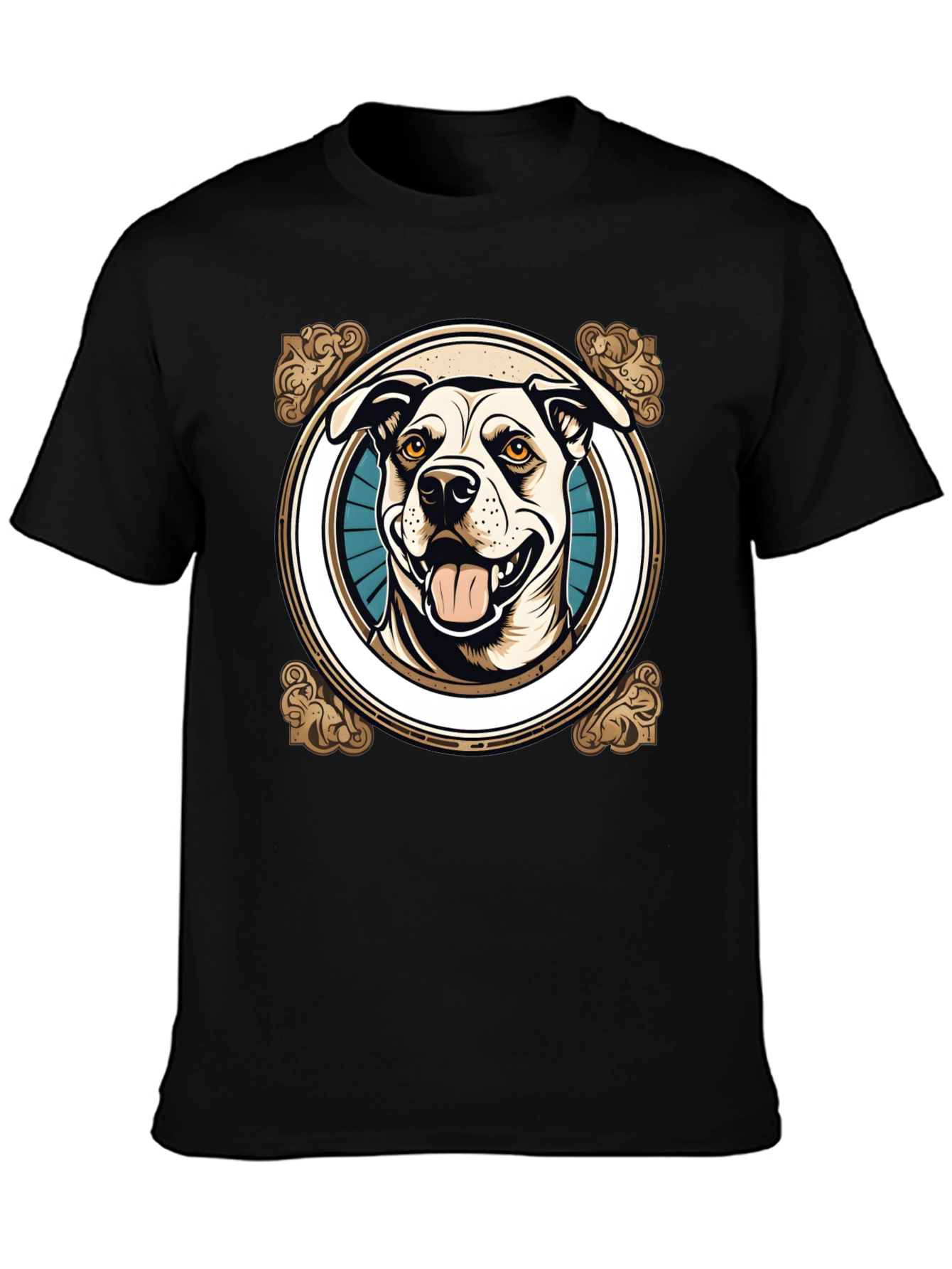 Black Dog Graphic T-Shirt -  Unisex Crew Neck view 3