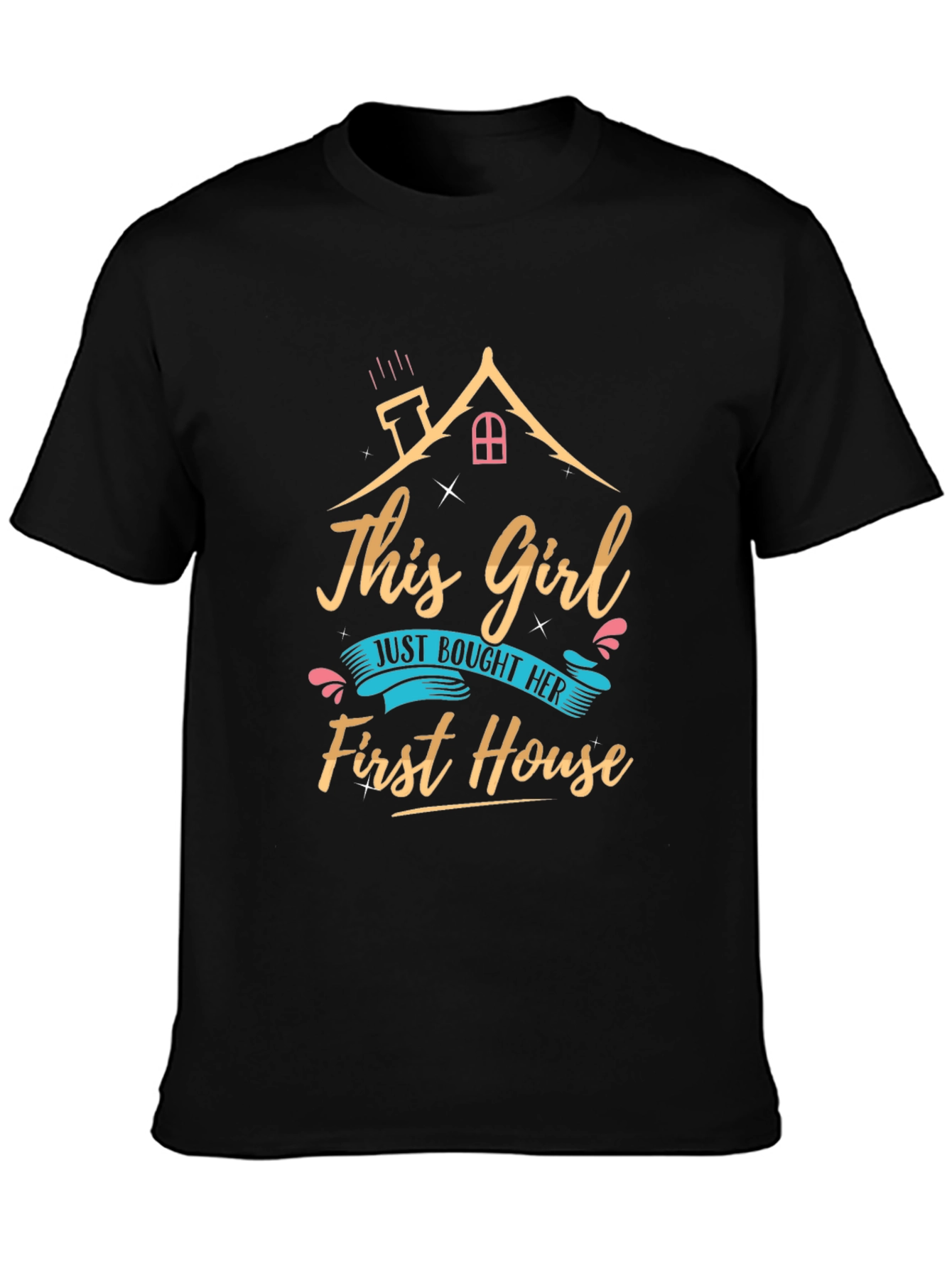 Black New Homeowner T-Shirt - This Girl Bought First House view 3