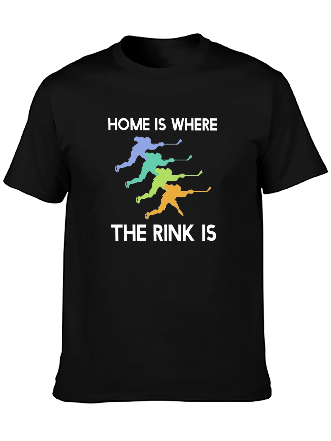 Black Hockey Rink Tee: Home is Where the Rink Is view 3