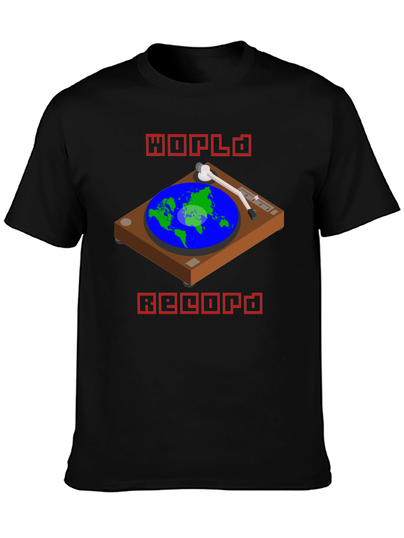 Black World Record T-Shirt view 3