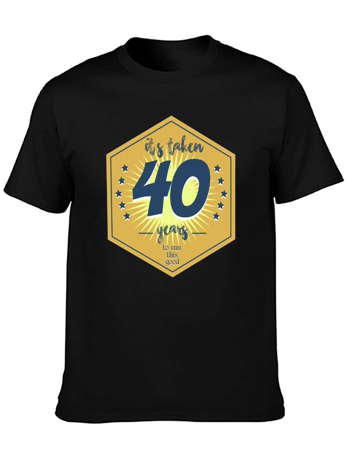 Black 40th Birthday Celebration T-Shirt view 3