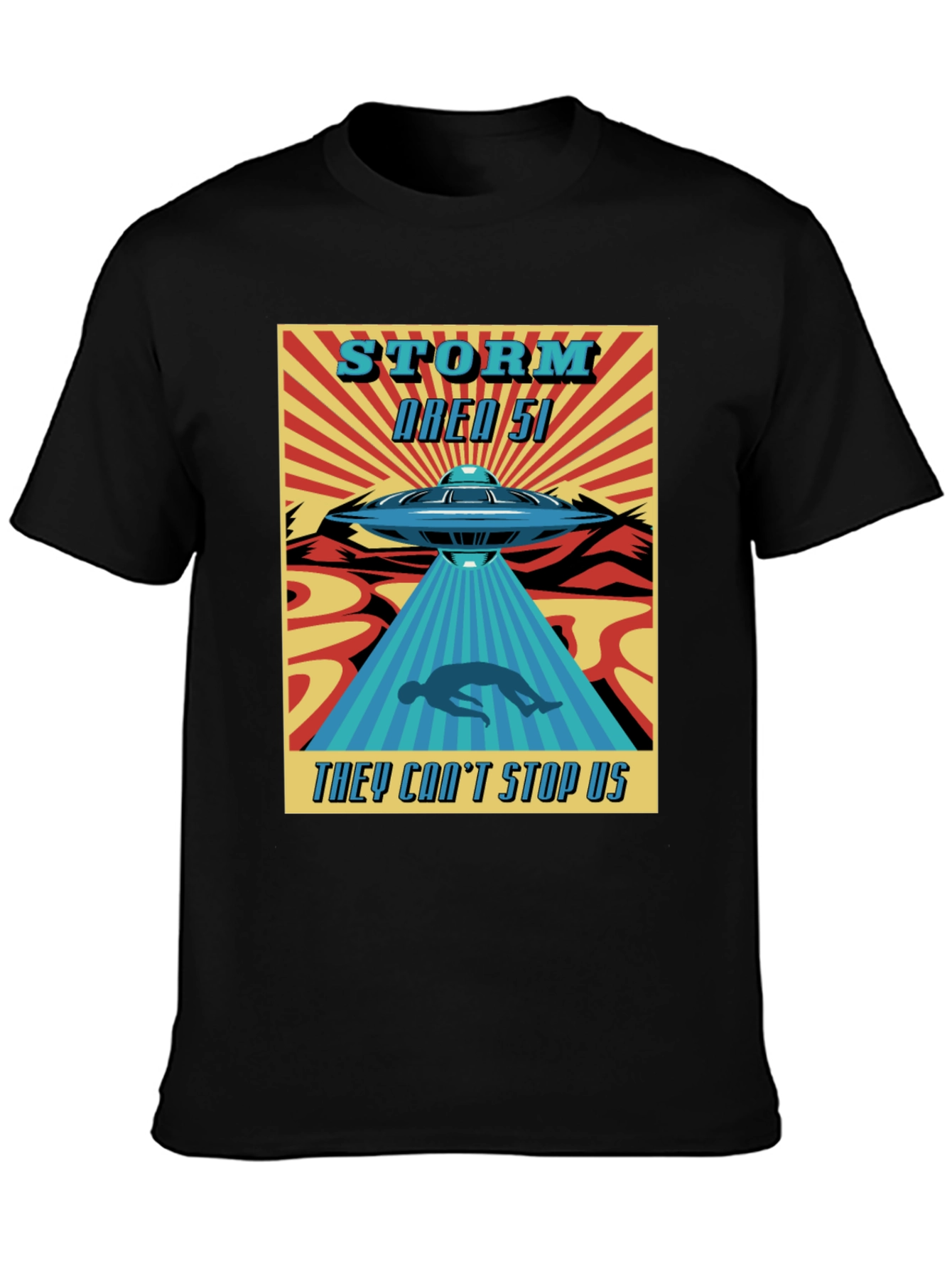 Black Storm Area 51 T-Shirt - They Can't Stop Us! view 3