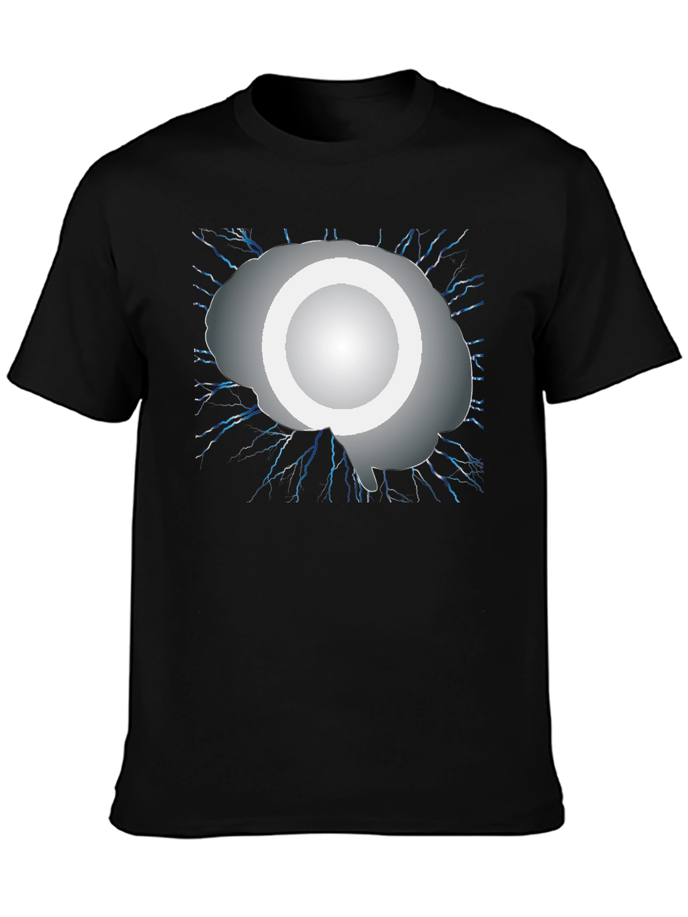 Black Brainstorm Tee - Light Up Your Intellect! view 3