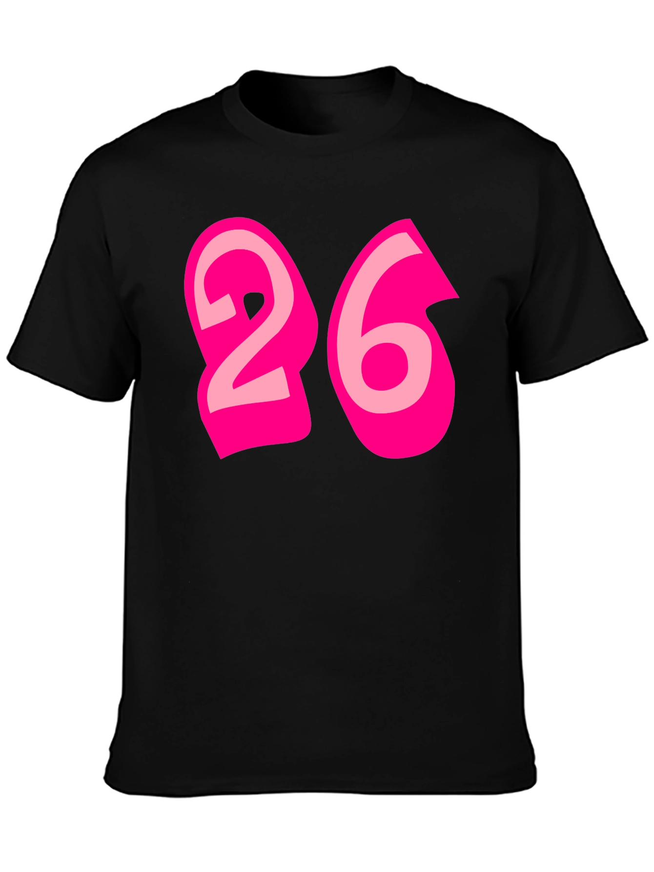 Black Bold 26 Graphic Tee - Black Cotton Blend view 3