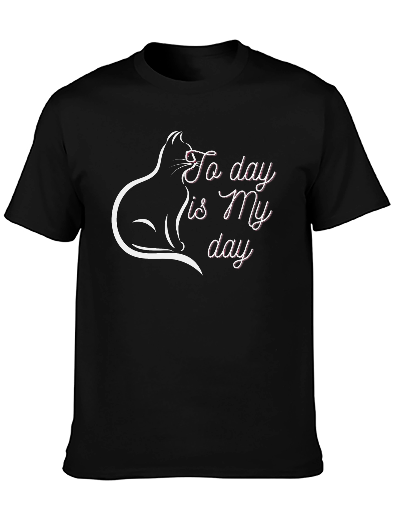 Black Cat Lover T-Shirt: Today is My Day view 3
