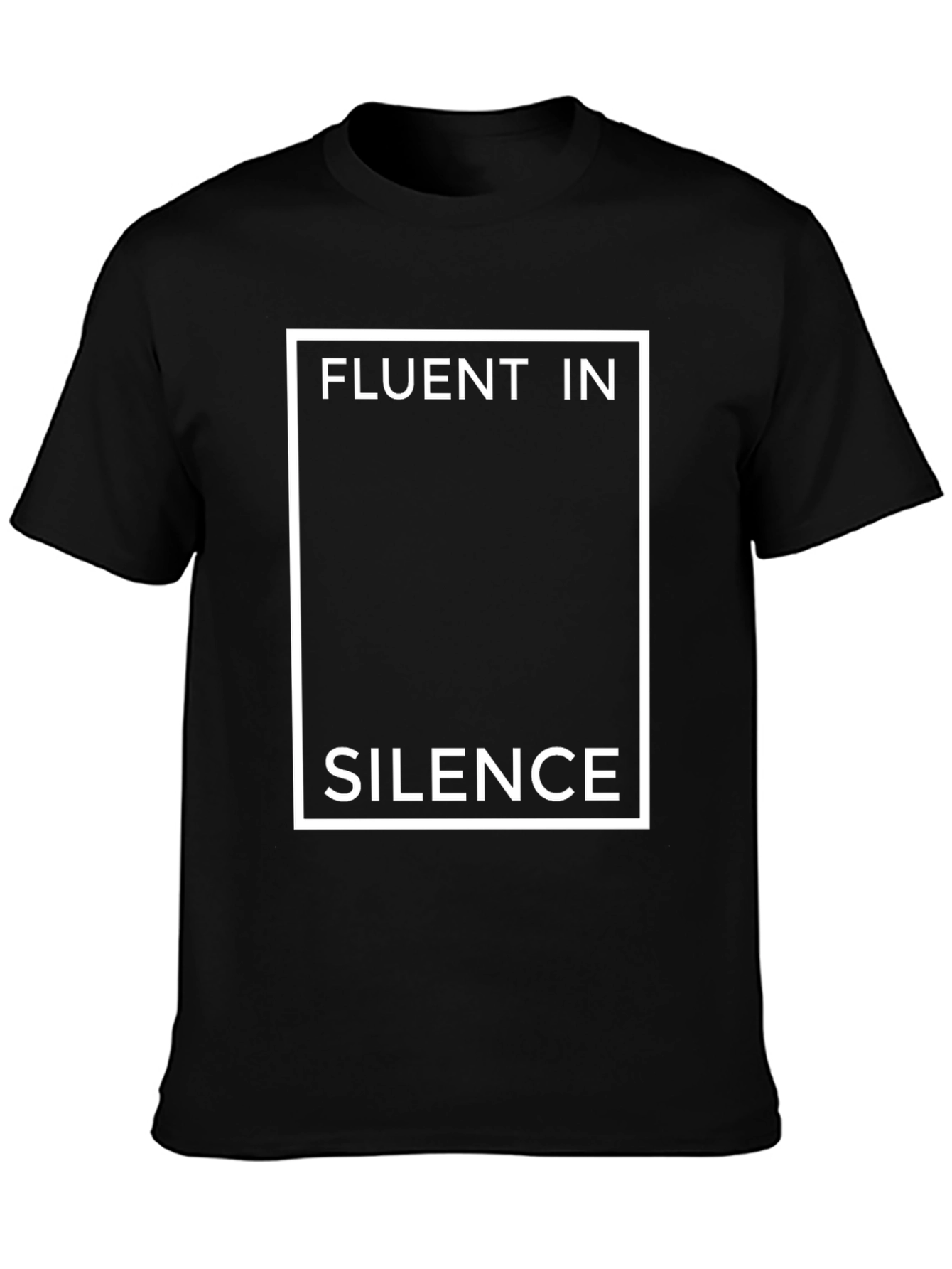 Black Fluent in Silence Graphic T-Shirt - Black view 3