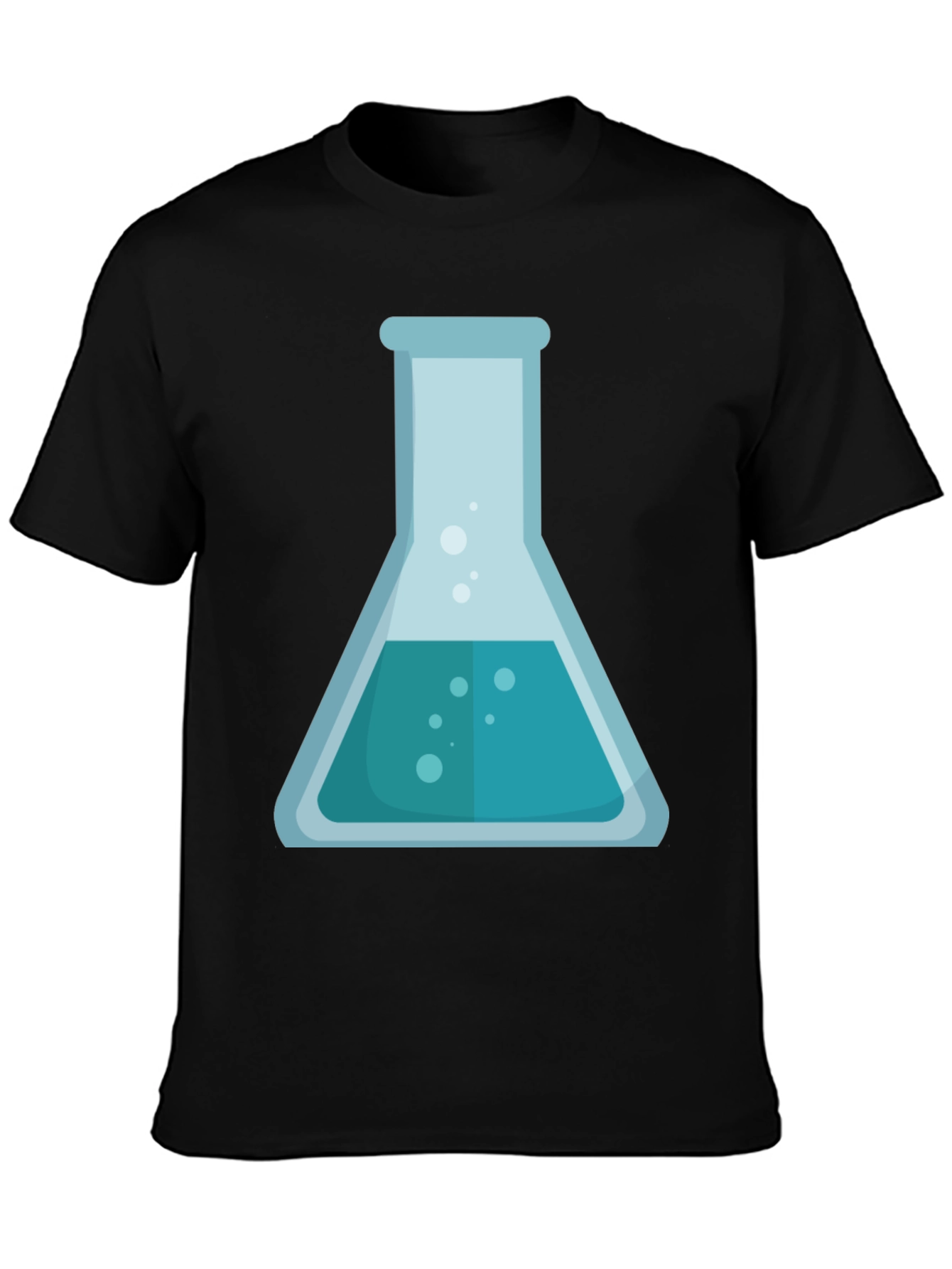 Black Science Beaker Graphic T-Shirt - Chemistry Lab Style Tee view 3
