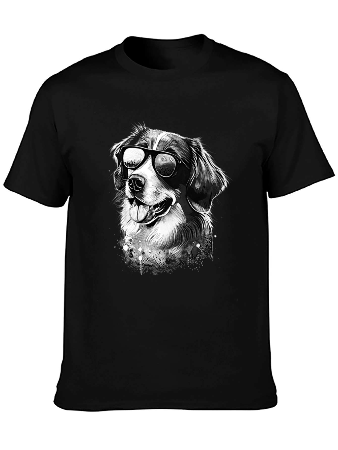 Cool Dog Graphic Tee - Black Cotton T-Shirt - 3
