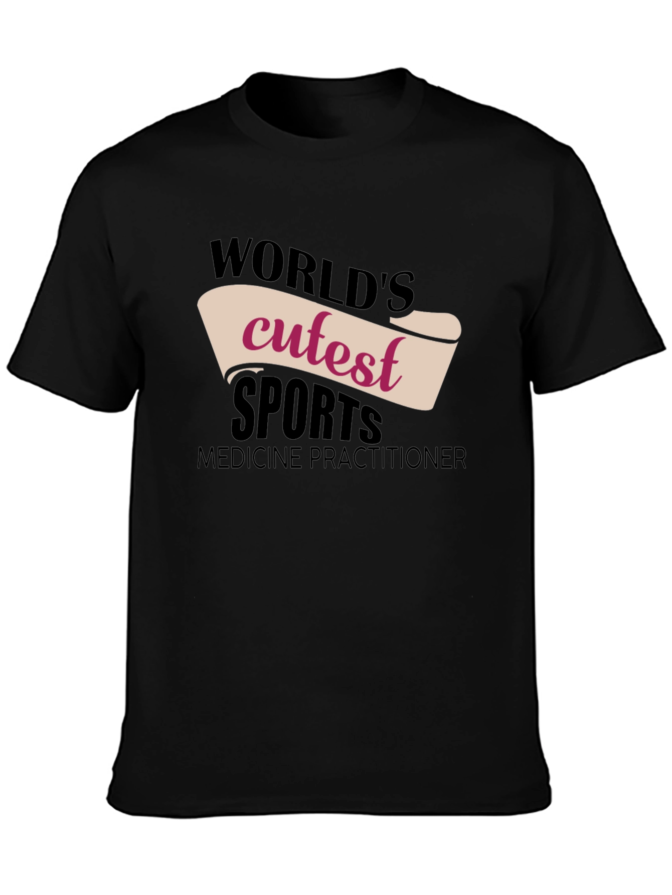 Black World's Cutest Sports Medicine Practitioner T-Shirt view 3