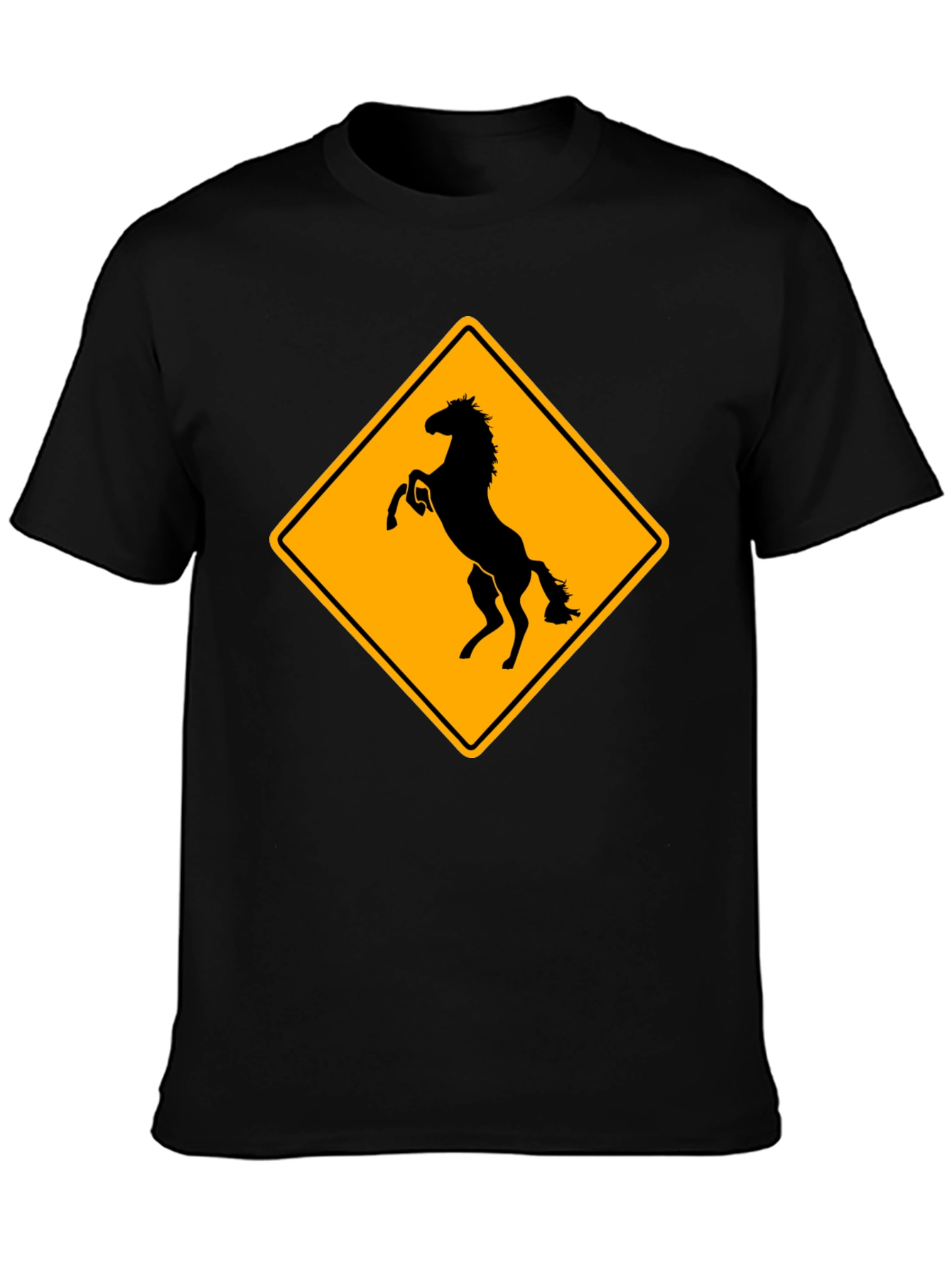 Black Horse Crossing T-Shirt - Black view 3