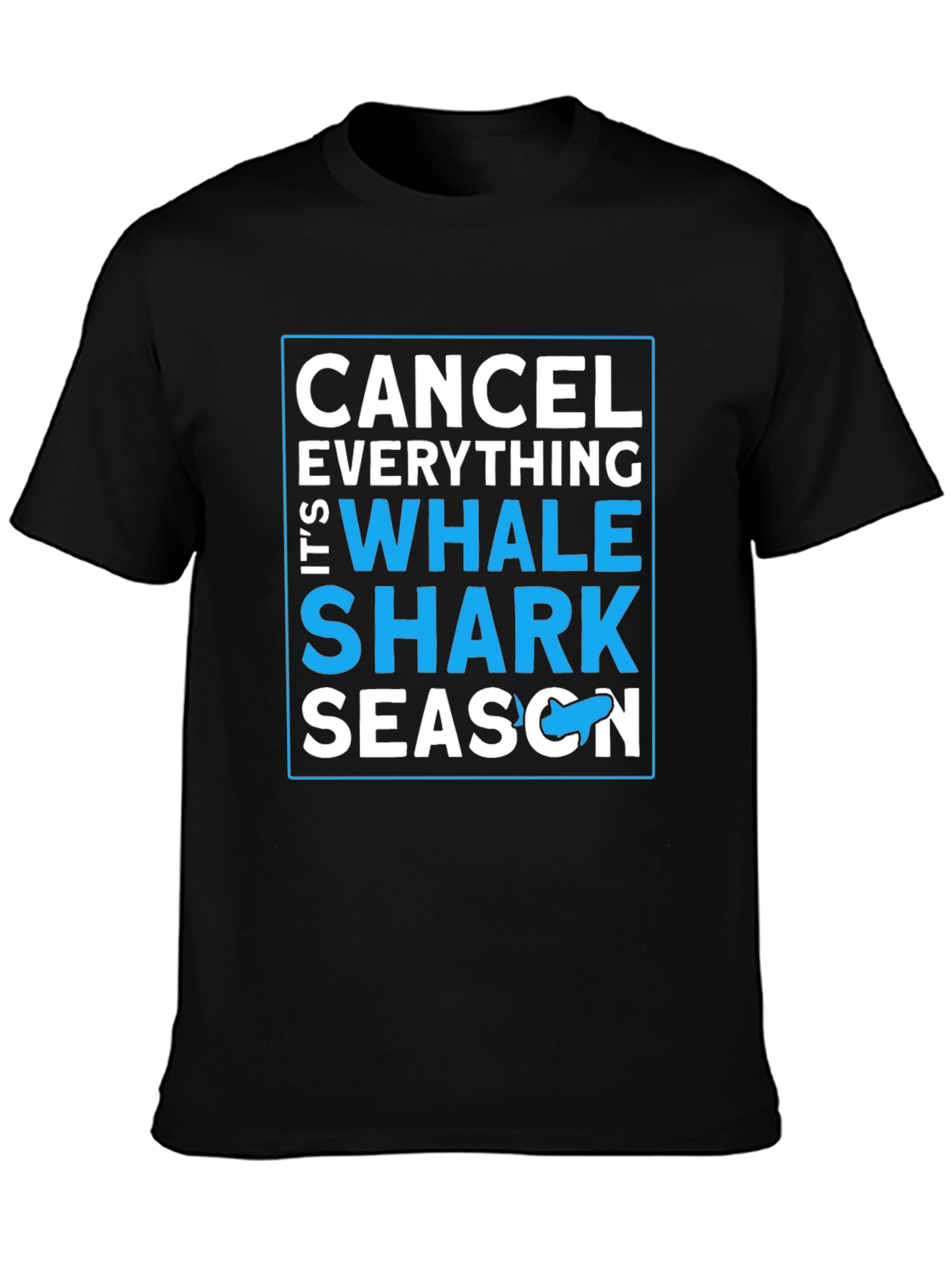 Whale Shark Season Black Graphic T-Shirt - 3