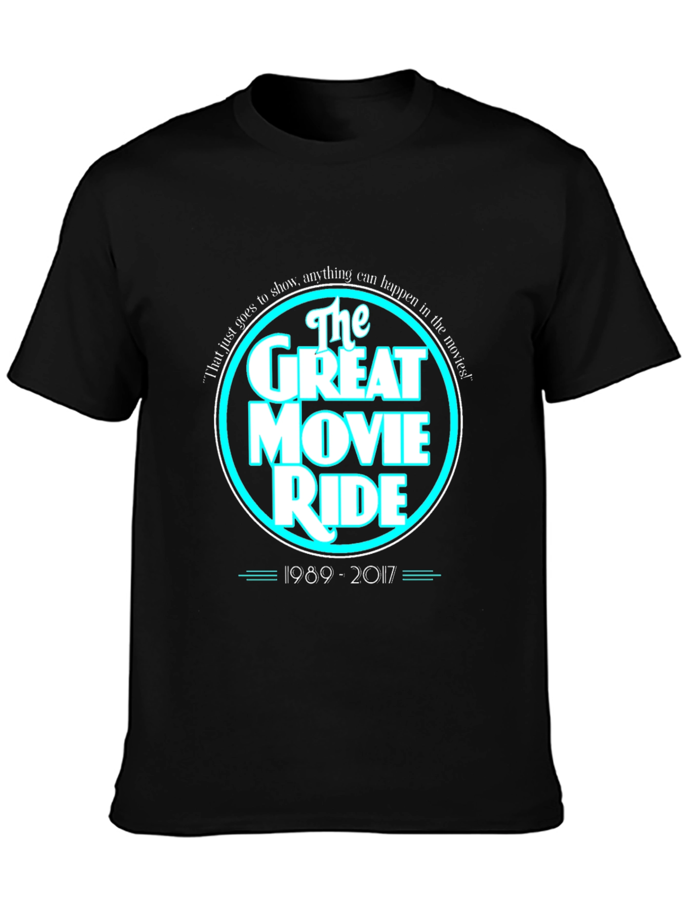 Black The Great Movie Ride Black T-Shirt view 3
