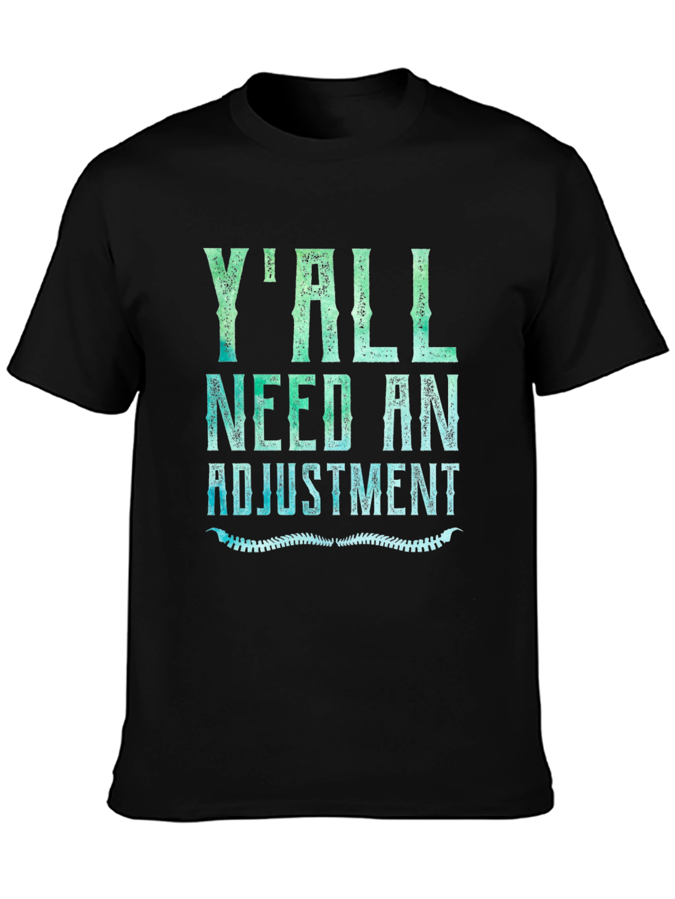 Black Y'all Need An Adjustment Black Graphic Tee view 3