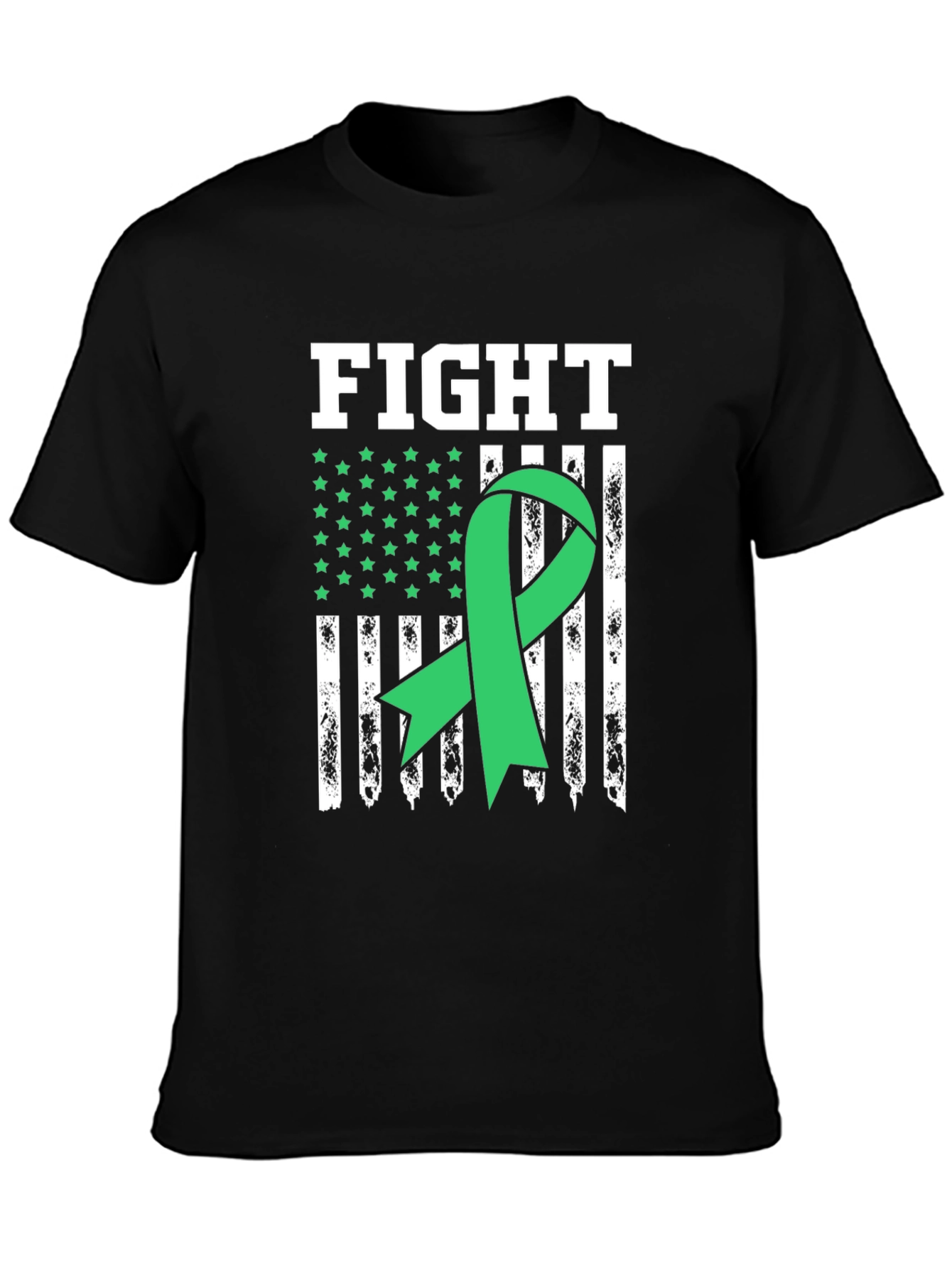 Fight Mental Health T-Shirt - Green Ribbon Awareness Tee - 3