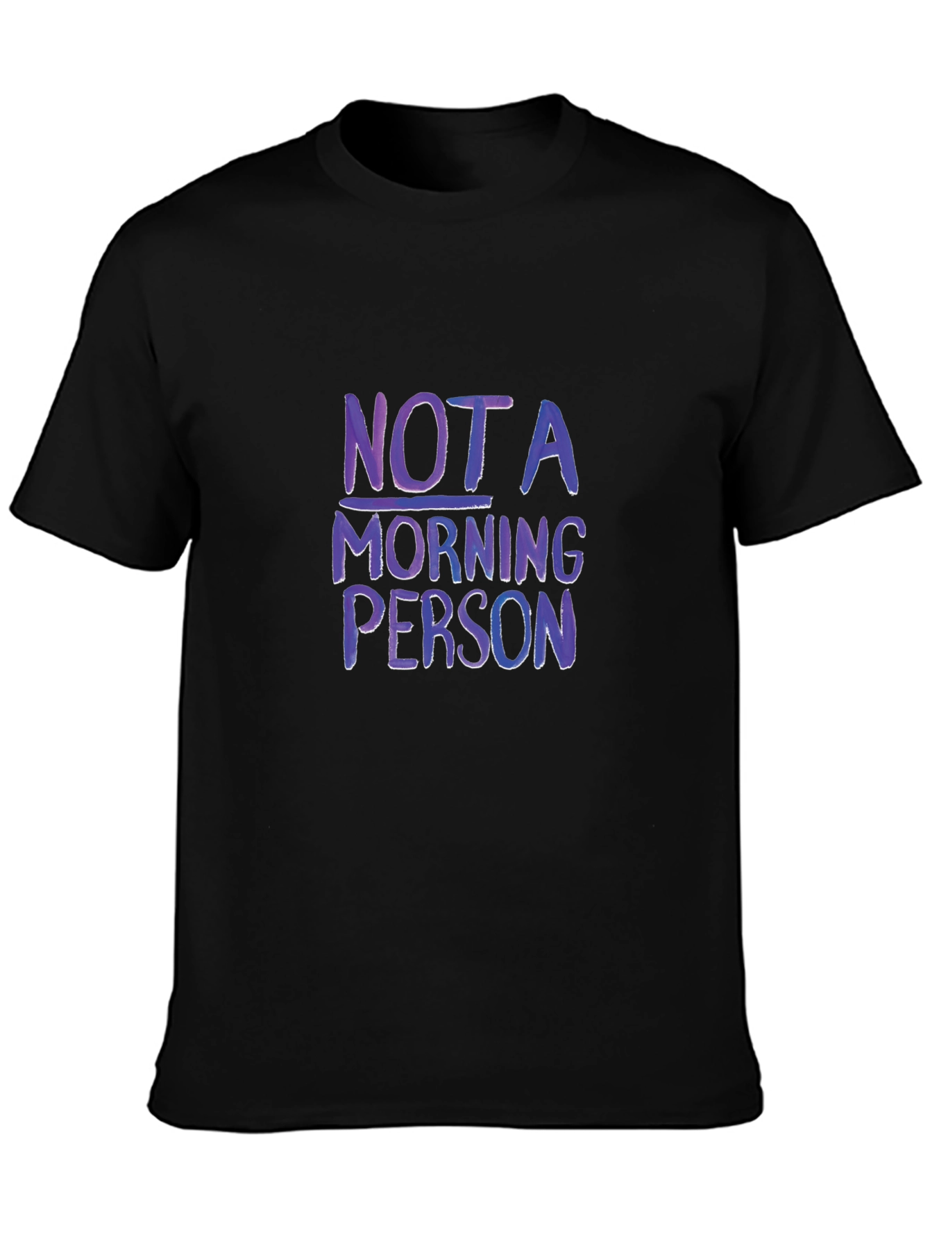Black Not a Morning Person T-Shirt, Funny Slogan Tee view 3