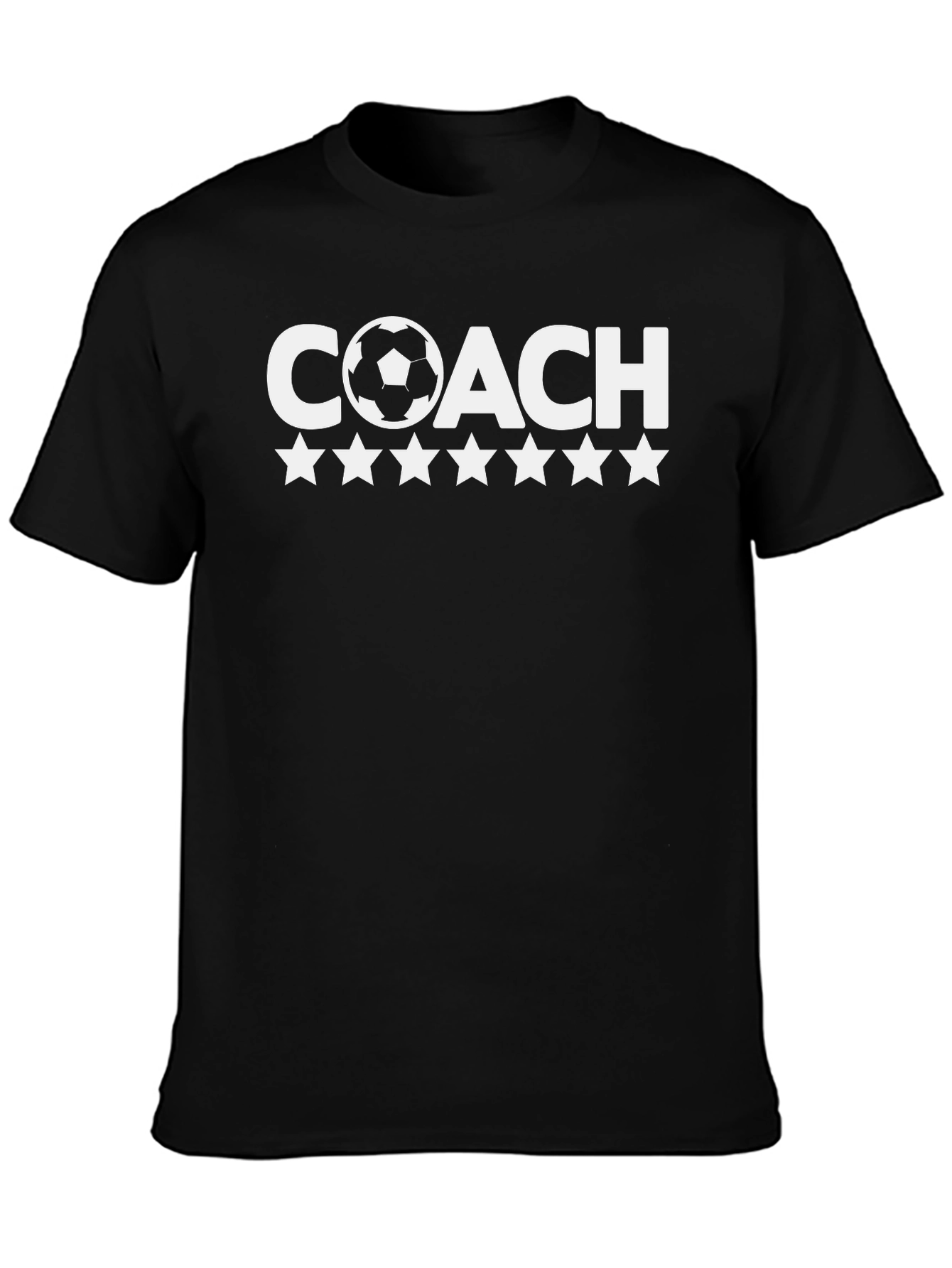 Black Soccer Coach Graphic Tee view 3