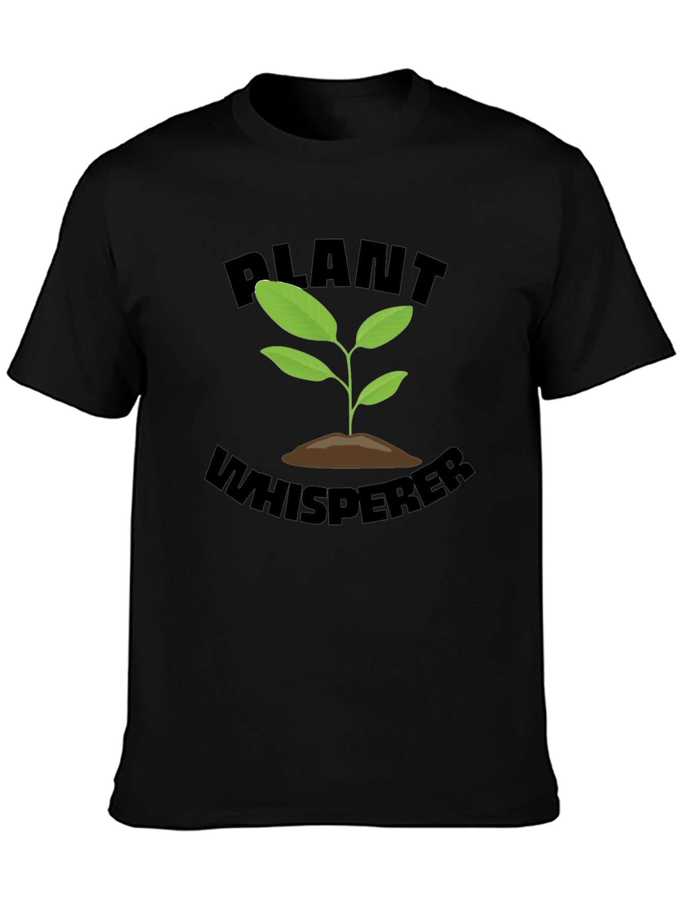 Black Plant Whisperer Black T-Shirt - Gardening Tee view 3