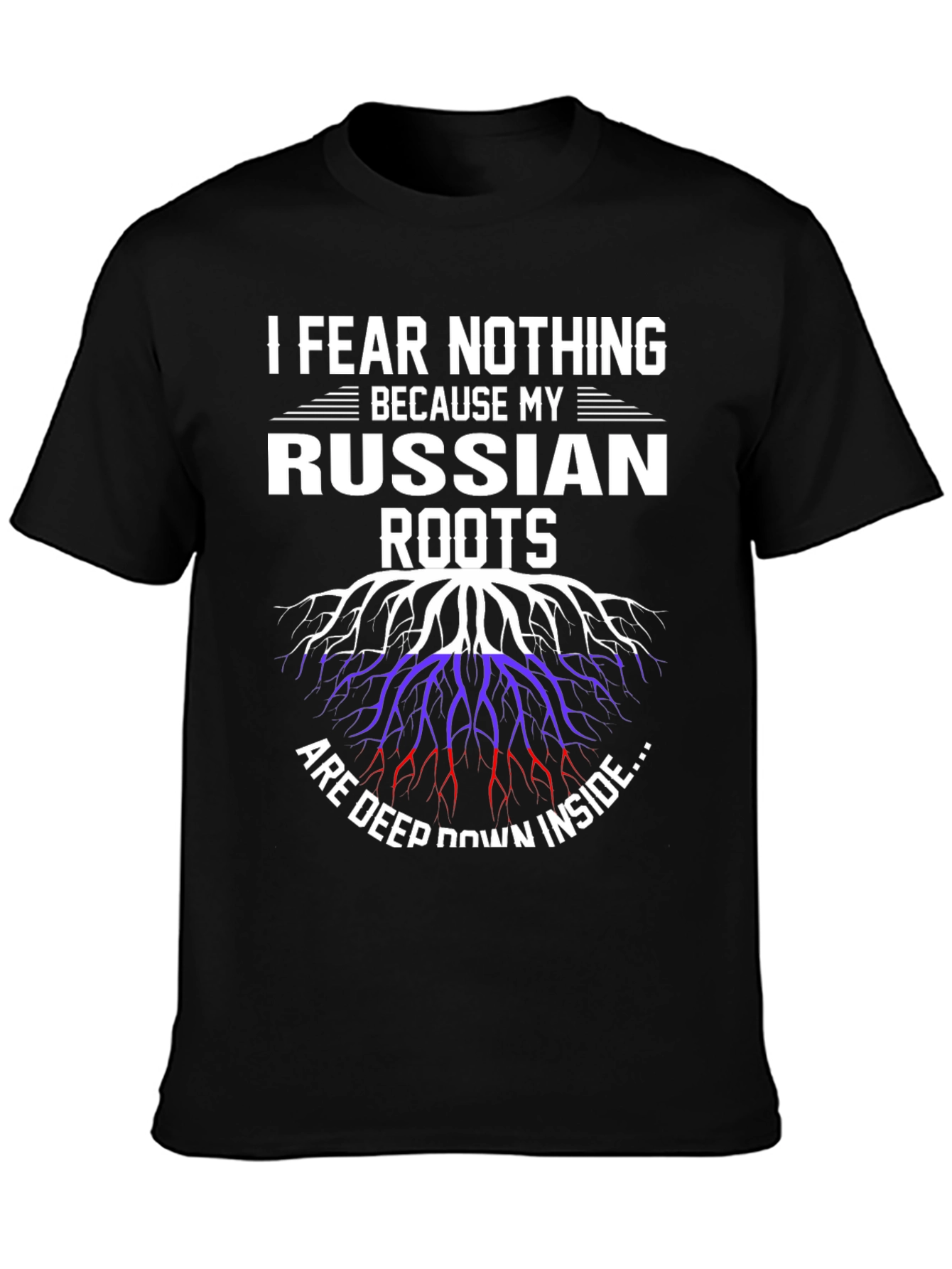 Black Russian Roots Graphic Tee -  I Fear Nothing view 3