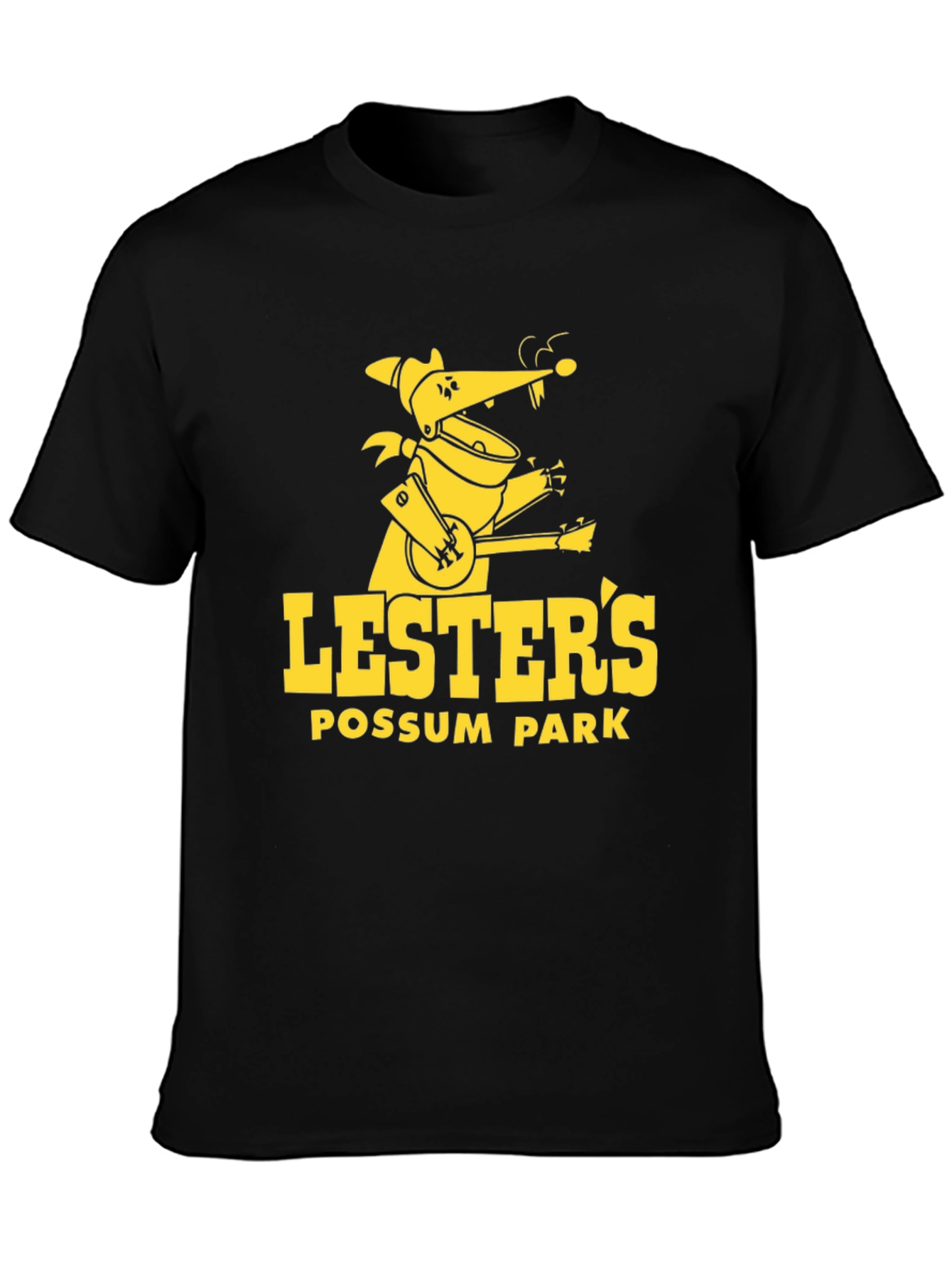 Black Lester's Possum Park Graphic Tee - Black view 3