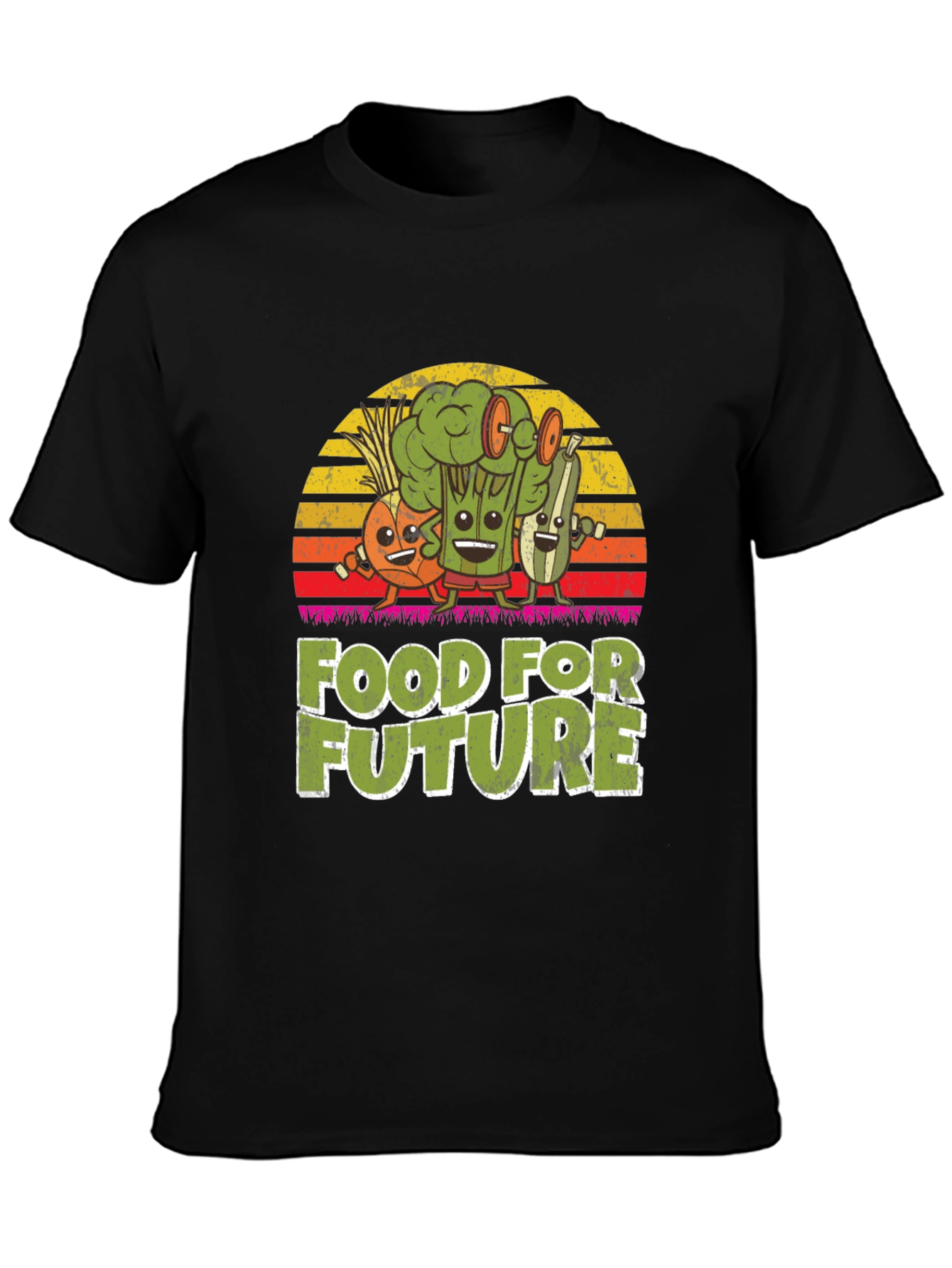 Black Food For Future Vegan Graphic T-Shirt view 3