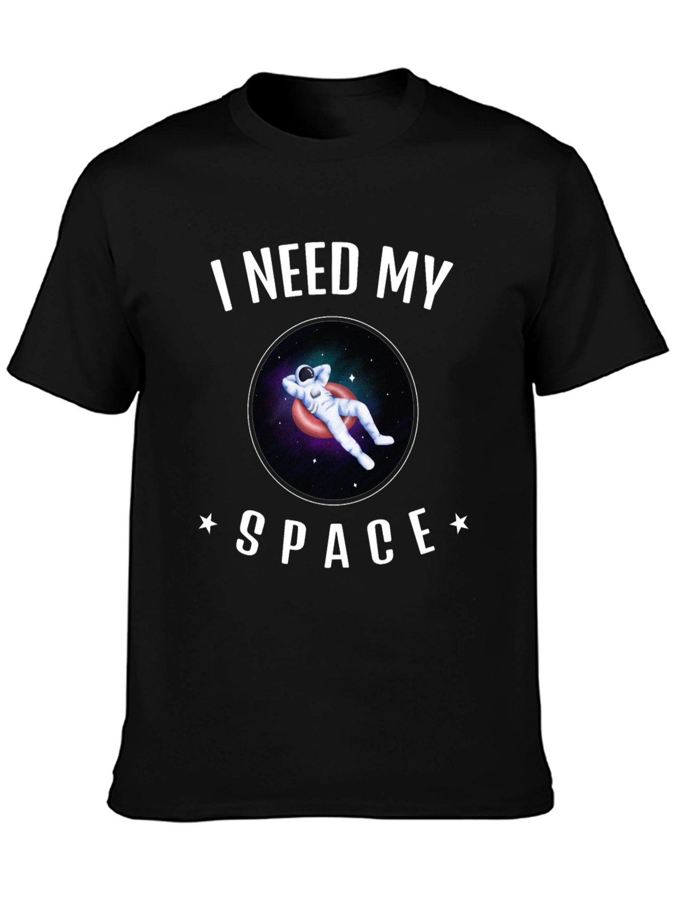 Black I Need My Space Graphic T-Shirt view 3
