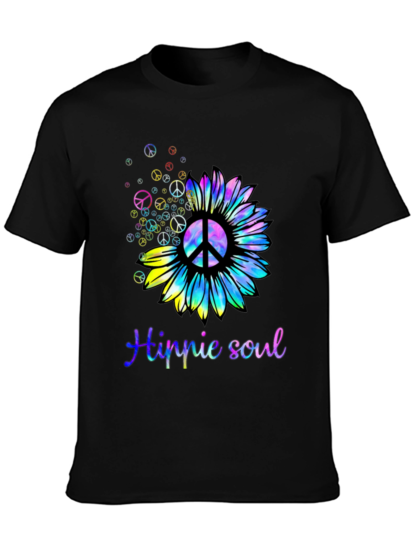 Black Hippie Soul Sunflower Graphic Tee view 3
