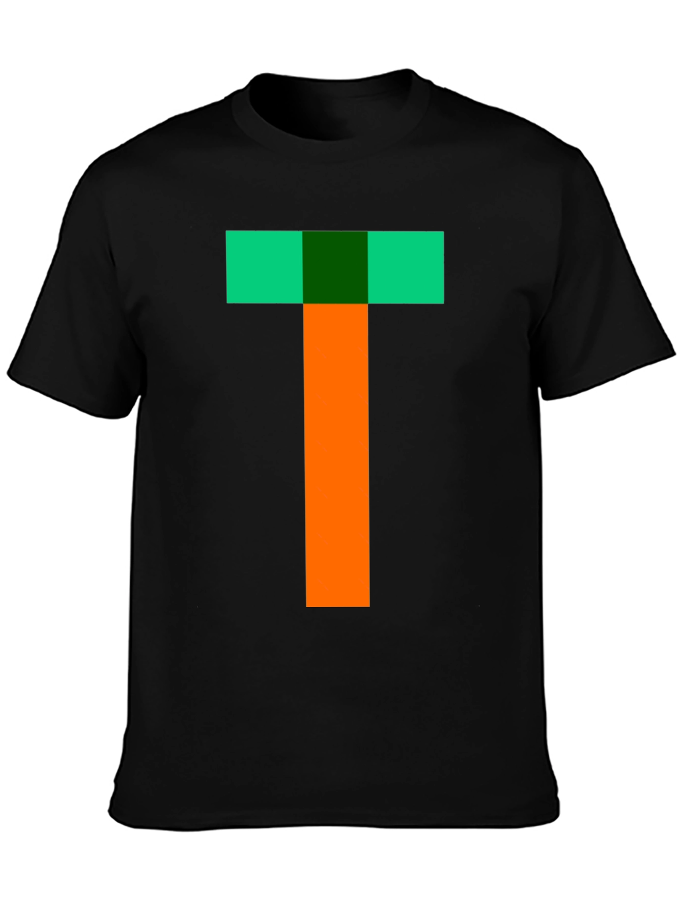 Black Pixelated T Shirt - Cool Retro Gaming Style Tee view 3
