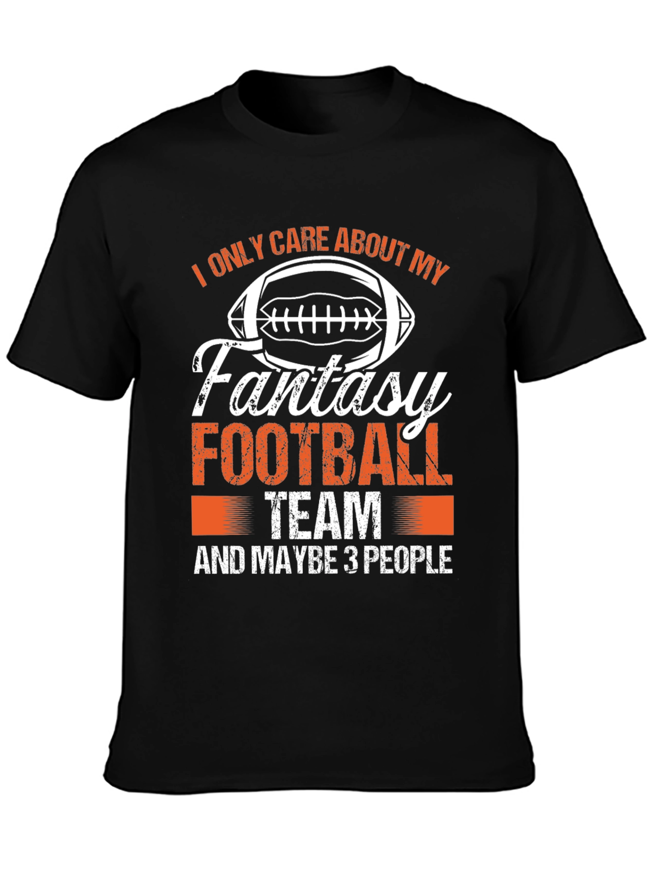 Black Fantasy Football Team T-Shirt view 3
